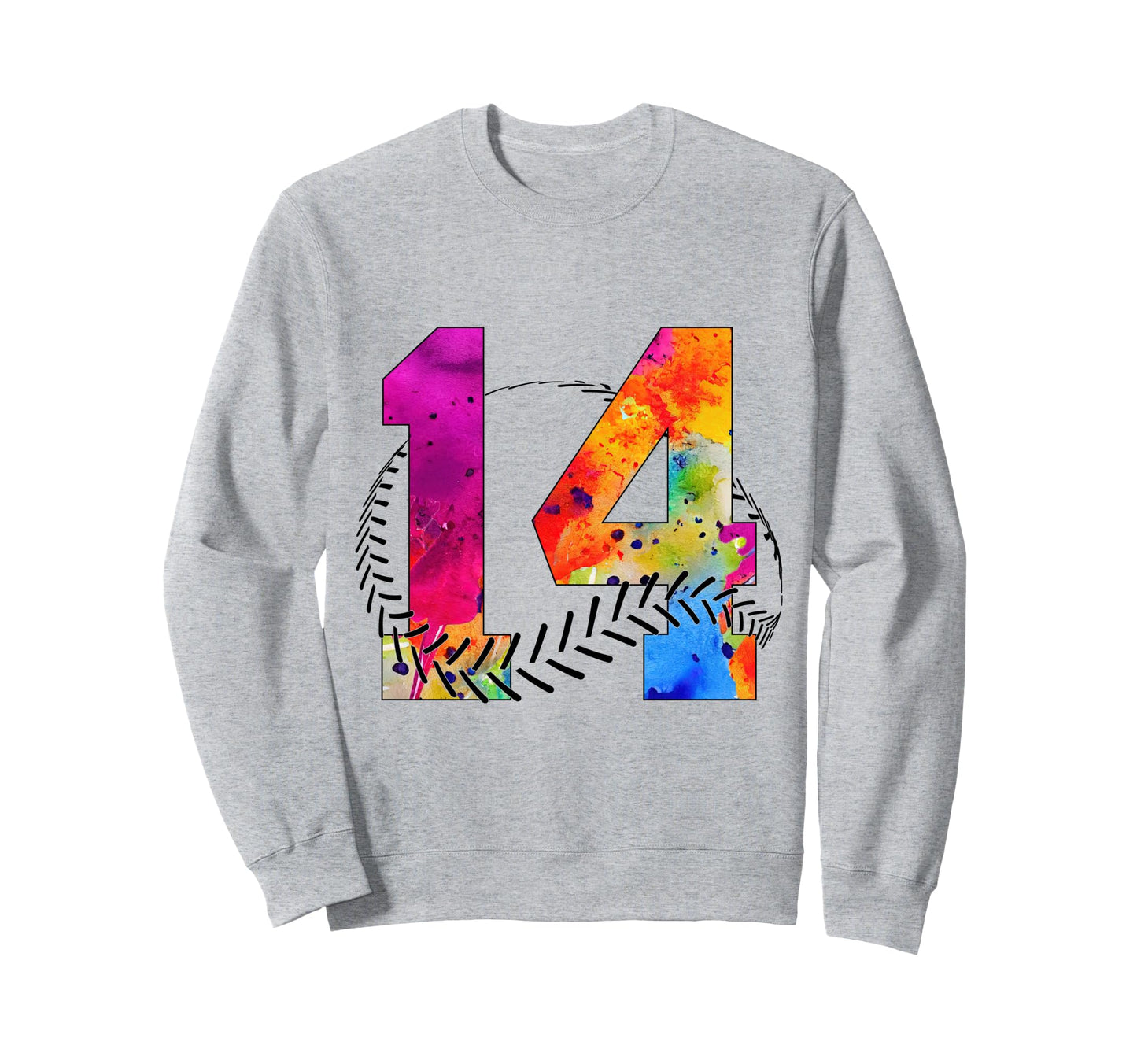 Number 14 Years Baseball 14Th Sweatshirt - Casual Everyday Wear for Adults - T-Shirt, Sweatshirt, Hoodie