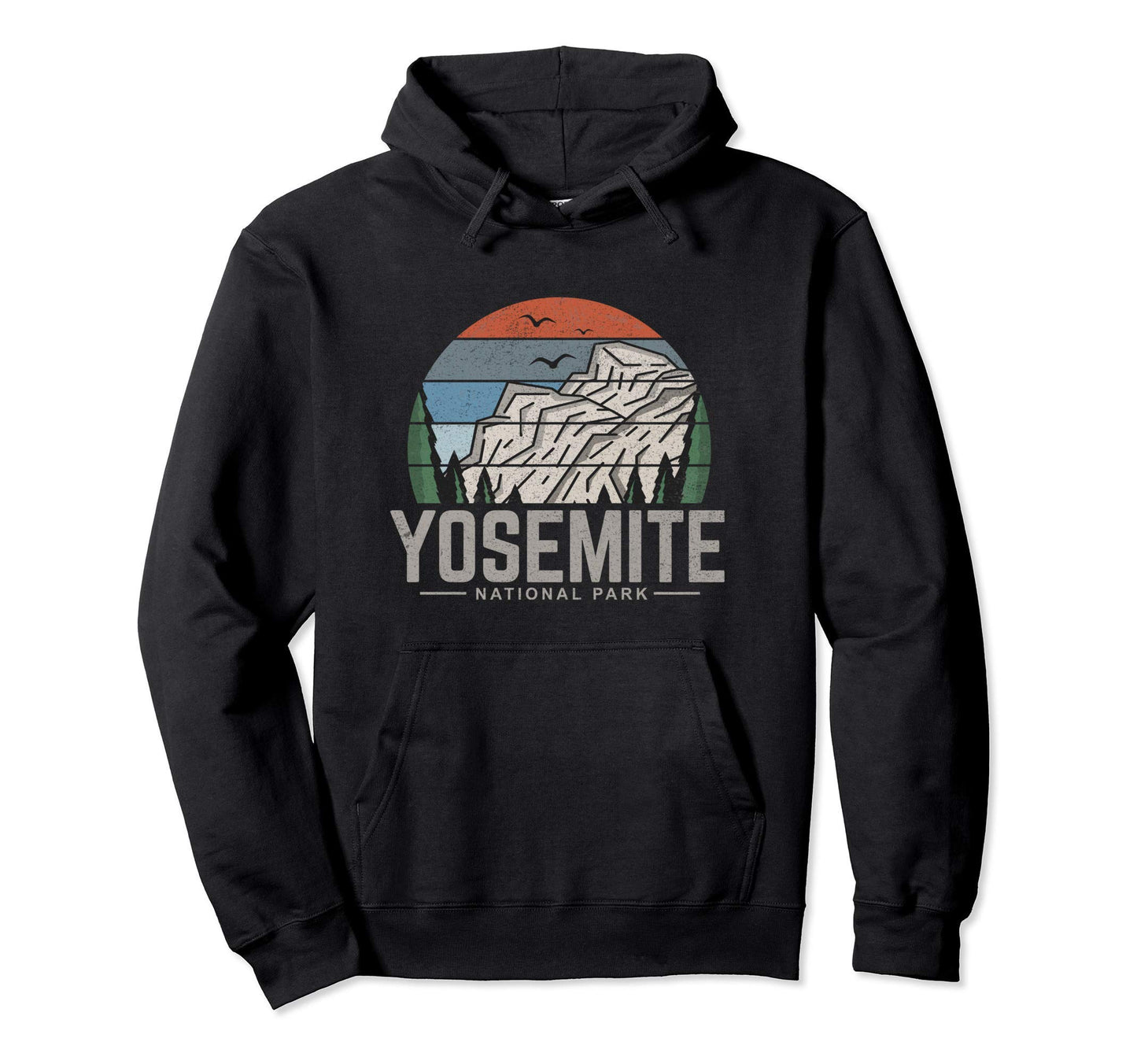 Yosemite National Park Hiking Hoodie - Custom Art Print for Adults - T-Shirt, Sweatshirt, Hoodie