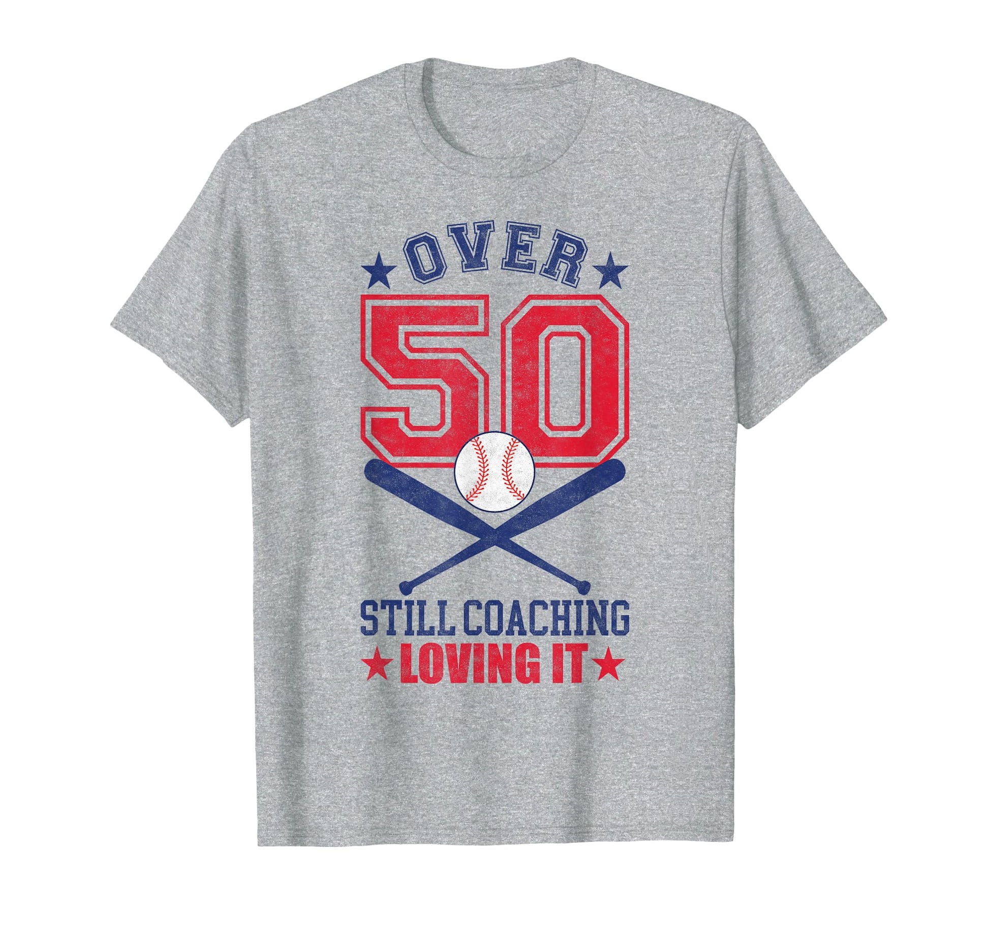 Mens Baseball Coach 50 Year Old 50Th T-Shirt - Graphic Print for Adults - T-Shirt, Sweatshirt, Hoodie