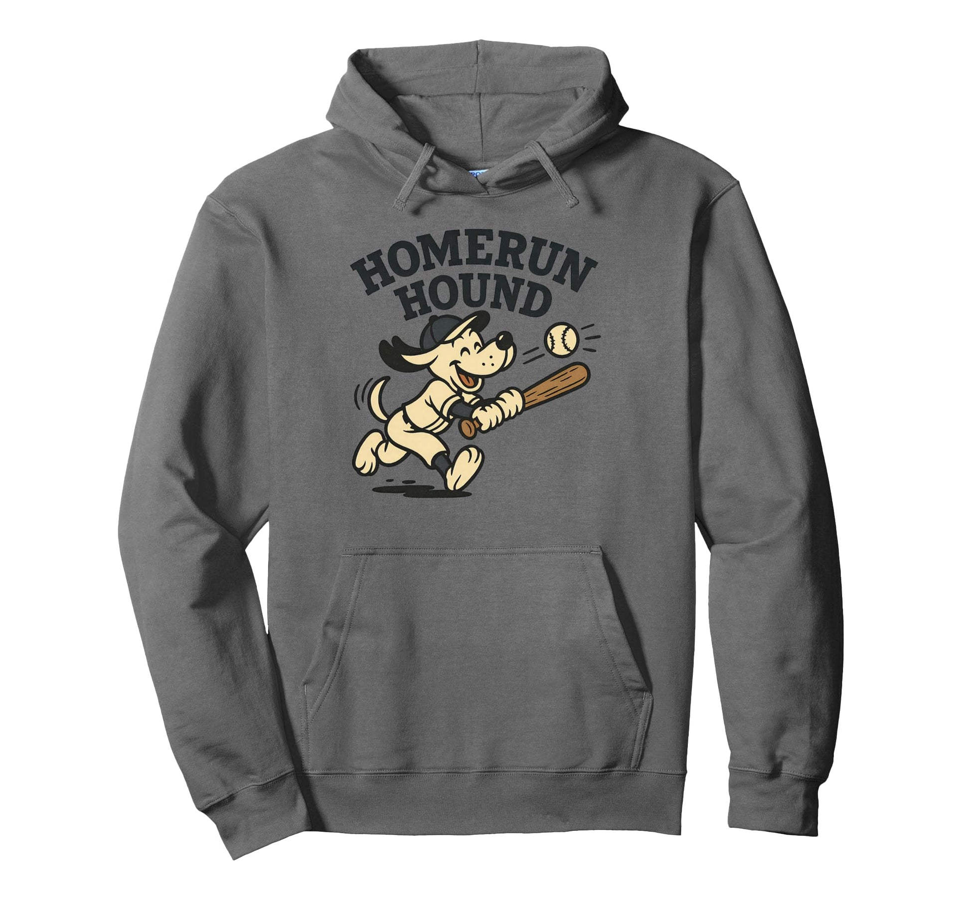 Funny Canin Homerun Hound Baseball Hoodie - Custom Art Print for Adults - T-Shirt, Sweatshirt, Hoodie