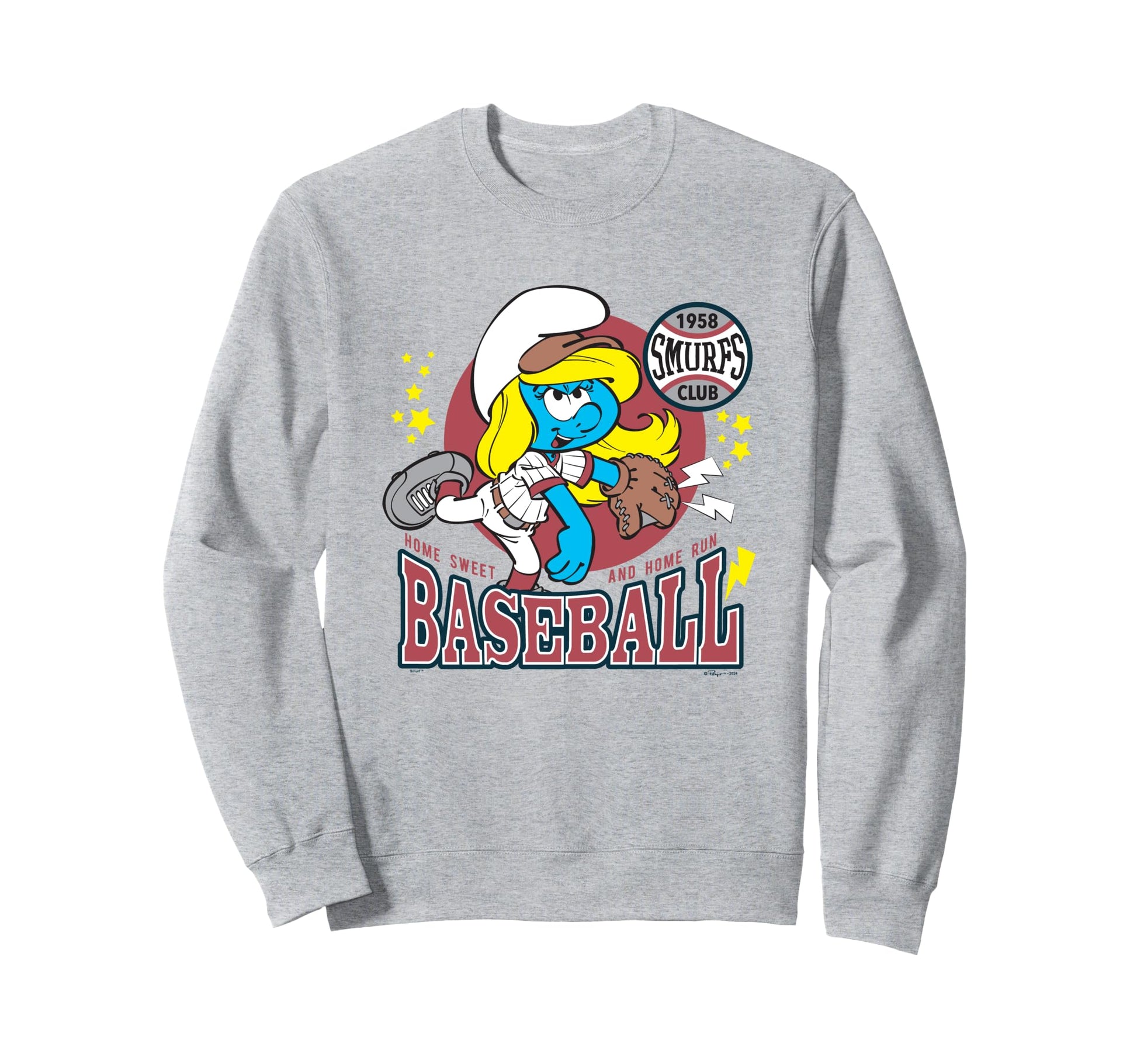Smurfs Baseball Home Sweet And Home Sweatshirt - Custom Art Print Unisex - T-Shirt, Sweatshirt, Hoodie