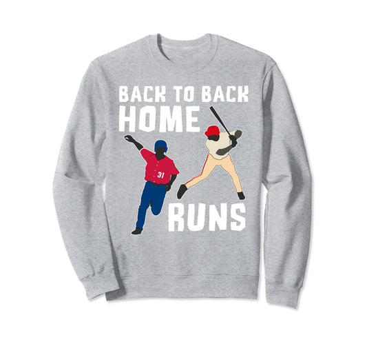 Back To Back Home Runs Twins Sweatshirt - Streetwear Style Men Women - T-Shirt, Sweatshirt, Hoodie