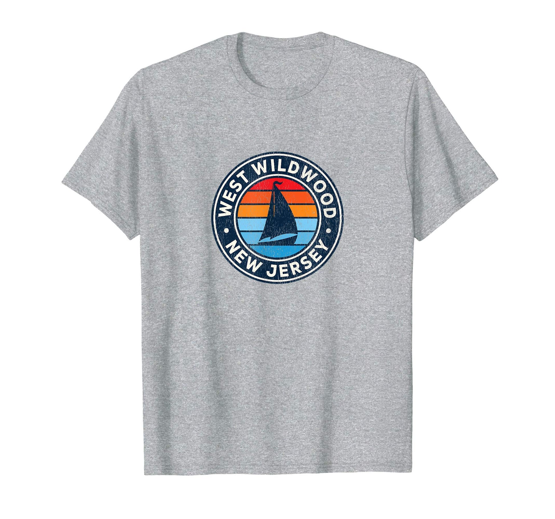 West Wildwood New Jersey Nj Sailboat T-Shirt - Fun Novelty Design Unisex - T-Shirt, Sweatshirt, Hoodie