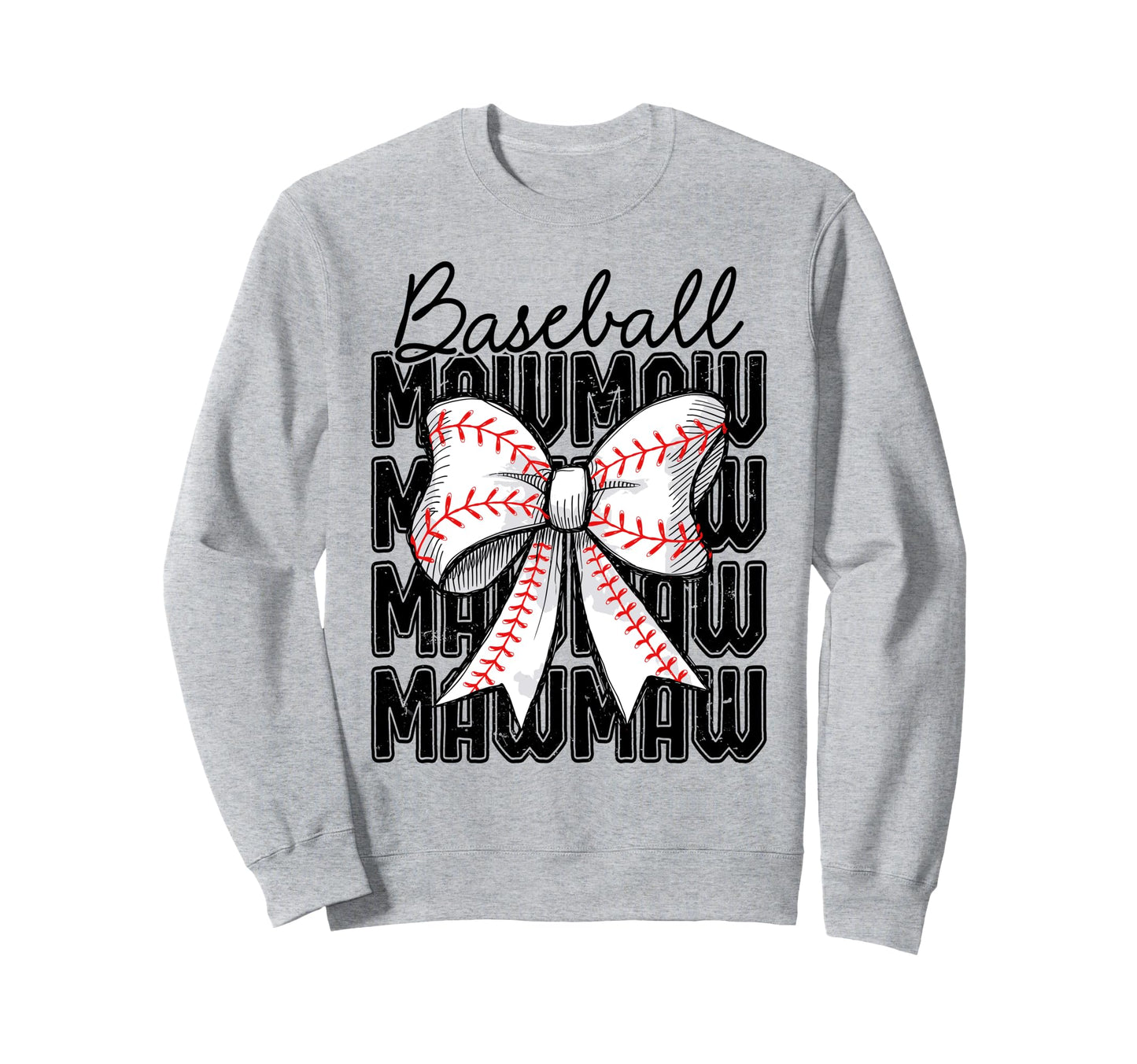 Funny Baseball Mawmaw Coquette Bow Sweatshirt - Minimalist Print Unisex - T-Shirt, Sweatshirt, Hoodie