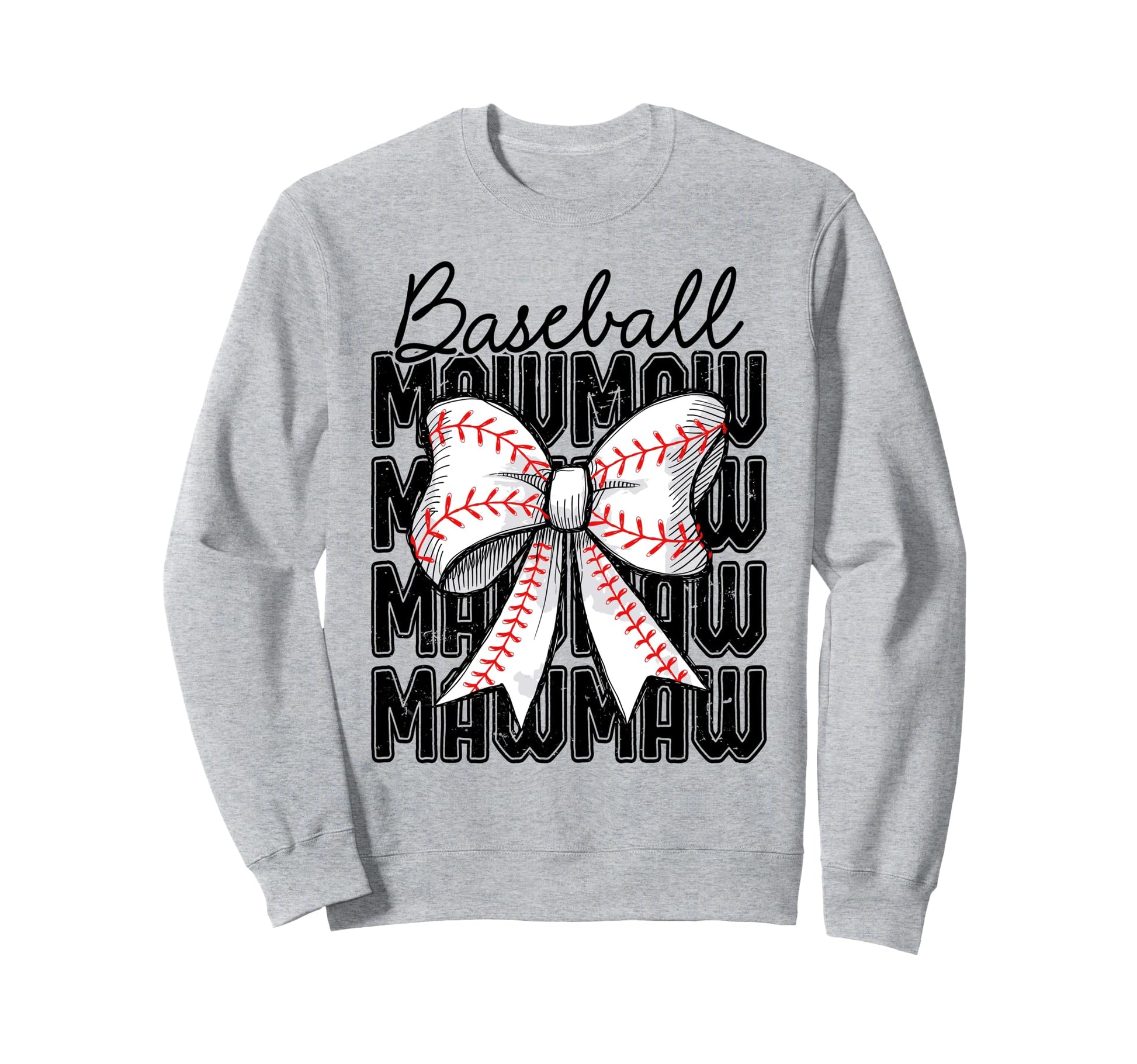 Funny Baseball Mawmaw Coquette Bow Sweatshirt - Minimalist Print Unisex - T-Shirt, Sweatshirt, Hoodie