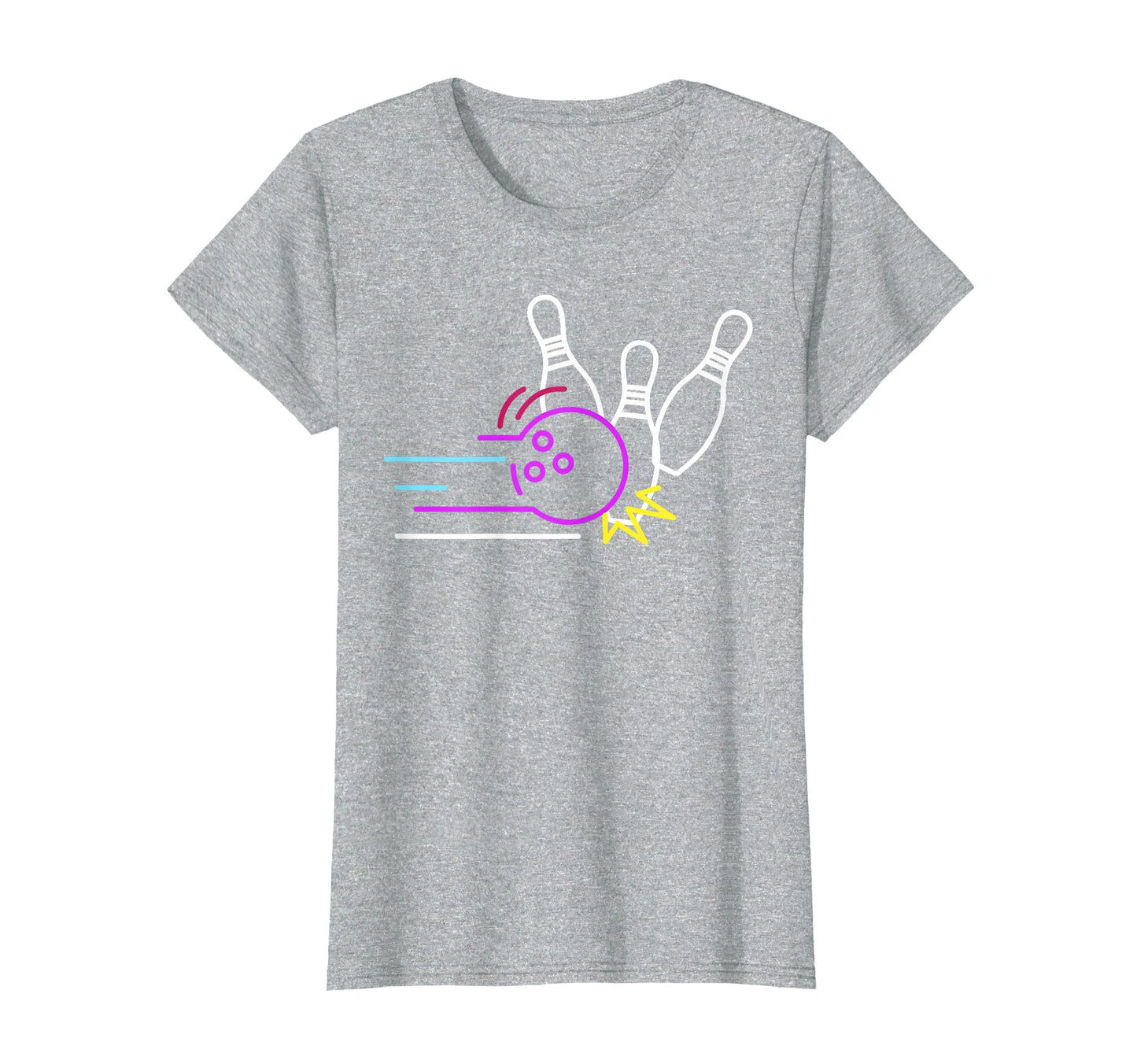 Bowling Colorful Outline Ten Pin T-Shirt - Aesthetic Graphic Men Women - T-Shirt, Sweatshirt, Hoodie