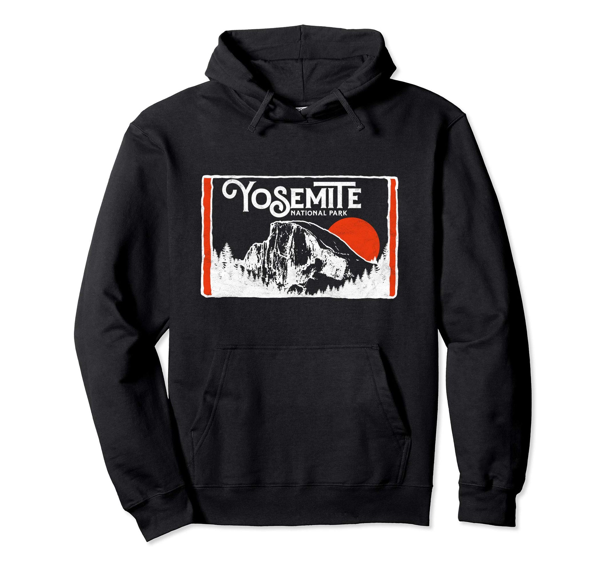 Yosemite National Park Half Dome 80S Hoodie - Unique Graphic Unisex - T-Shirt, Sweatshirt, Hoodie