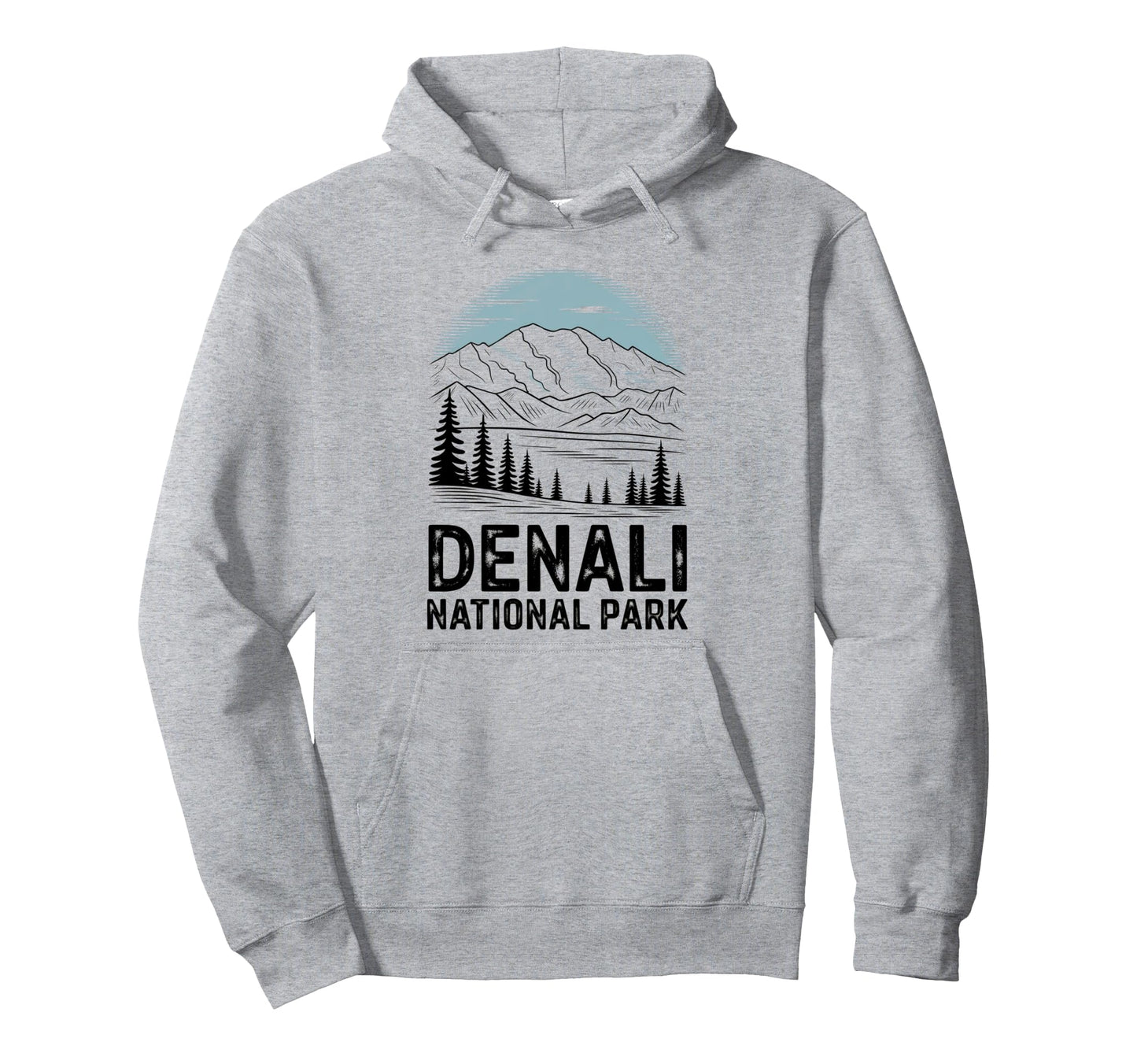 Denali National Park American Hiking Hoodie - Custom Art Print Men Women - T-Shirt, Sweatshirt, Hoodie