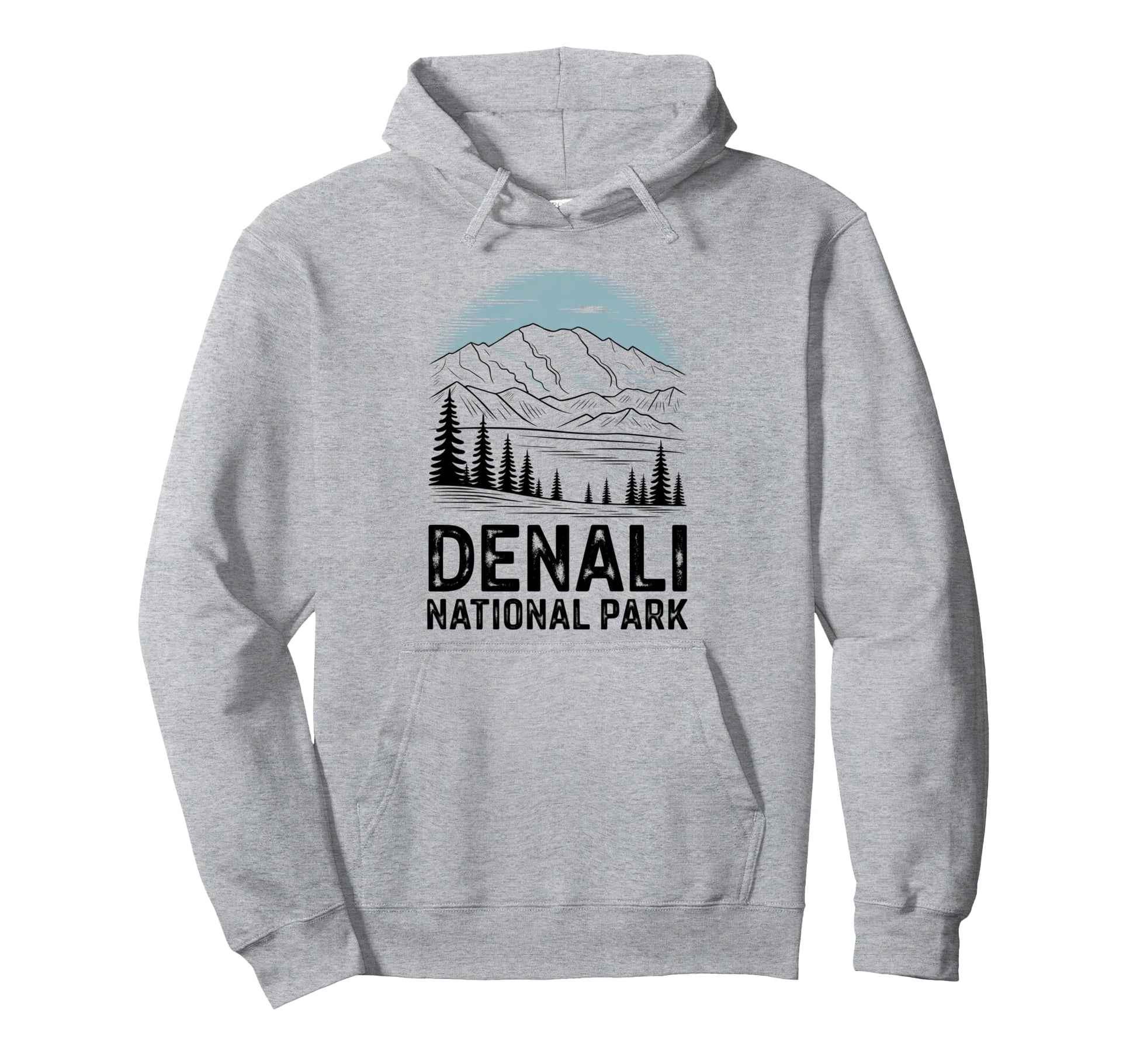 Denali National Park American Hiking Hoodie - Custom Art Print Men Women - T-Shirt, Sweatshirt, Hoodie