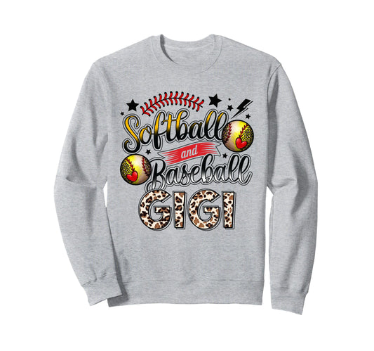 Baseball And Softball Gigi Sweatshirt - Fun Novelty Design for Adults - T-Shirt, Sweatshirt, Hoodie