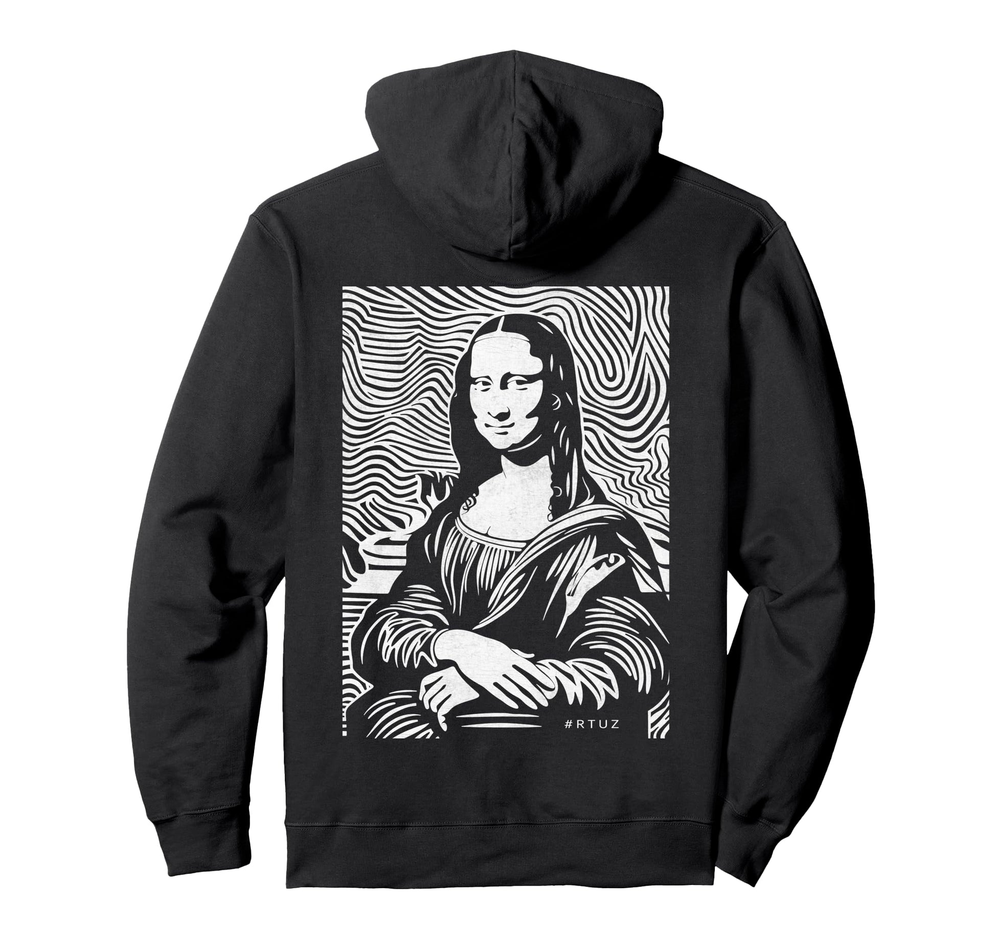 Mona Lisa Art Y2K Back Streetwear Hoodie - Streetwear Style Unisex - T-Shirt, Sweatshirt, Hoodie
