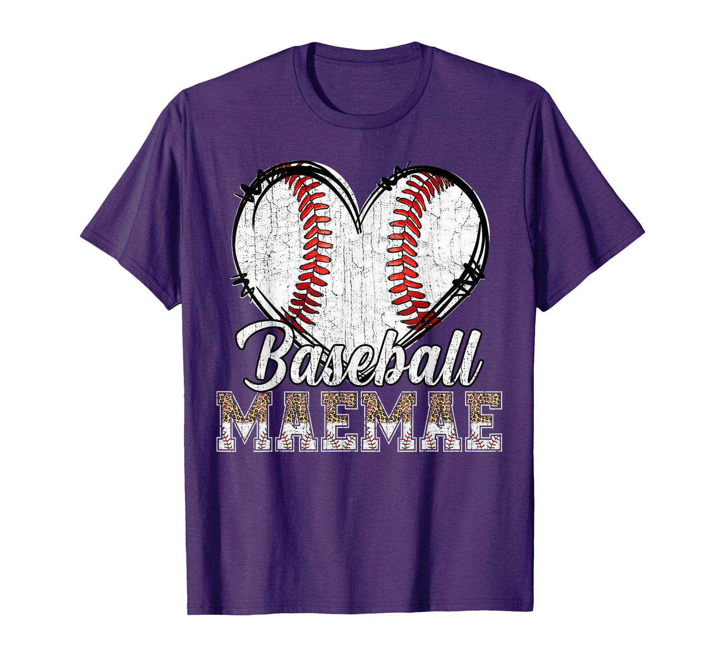 Softball Baseball Maemae Heart T-Shirt - Minimalist Print for Adults - T-Shirt, Sweatshirt, Hoodie