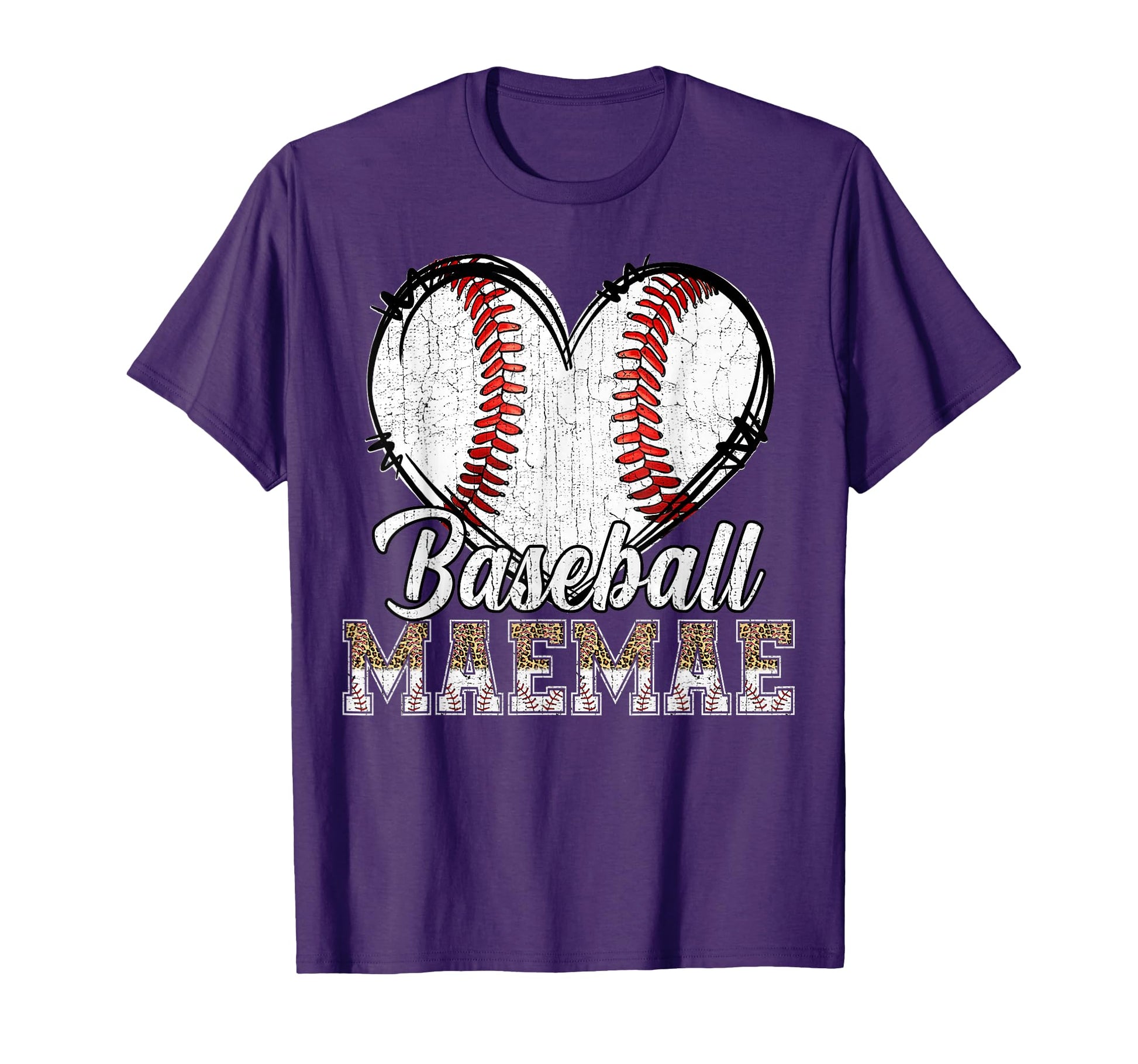Softball Baseball Maemae Heart T-Shirt - Minimalist Print for Adults - T-Shirt, Sweatshirt, Hoodie