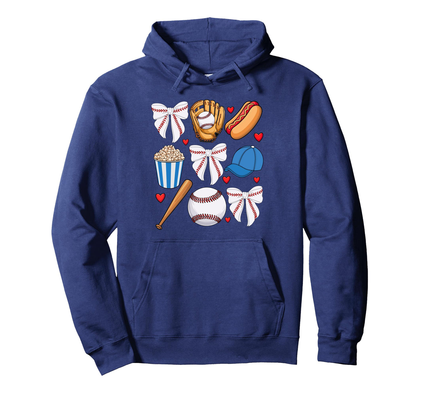 Baseball Coquette Bow Baseball Mom Game Hoodie - Fun Novelty Design Unisex - T-Shirt, Sweatshirt, Hoodie