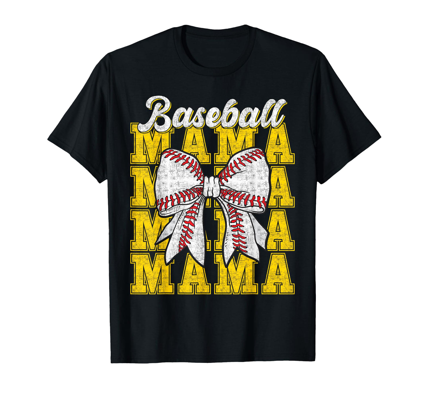 Baseball Mama Coquette Bow Game Day T-Shirt - Custom Art Print Unisex - T-Shirt, Sweatshirt, Hoodie