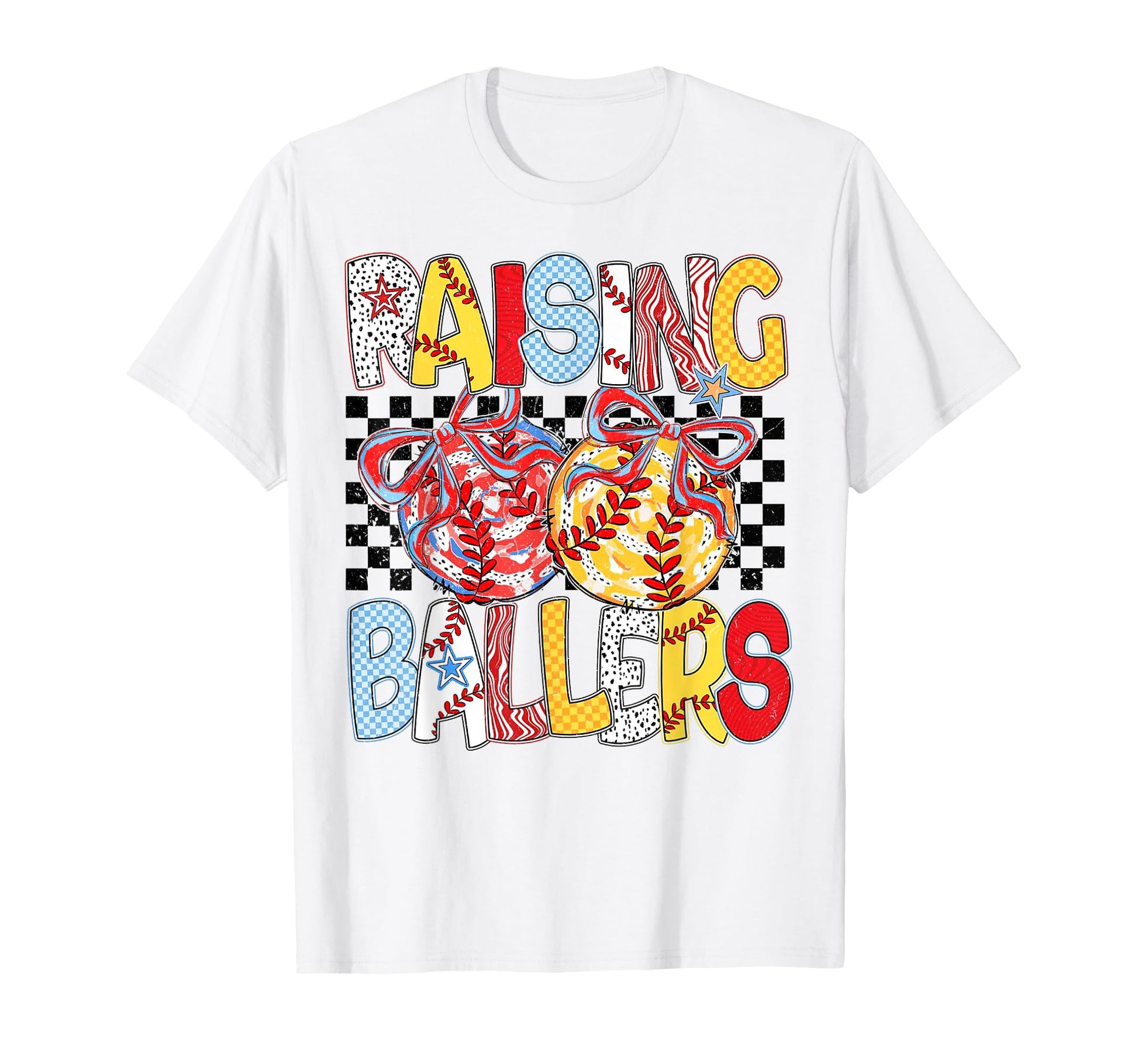 Raising Ballers Baseball Softball Mama T-Shirt - Streetwear Style Unisex - T-Shirt, Sweatshirt, Hoodie
