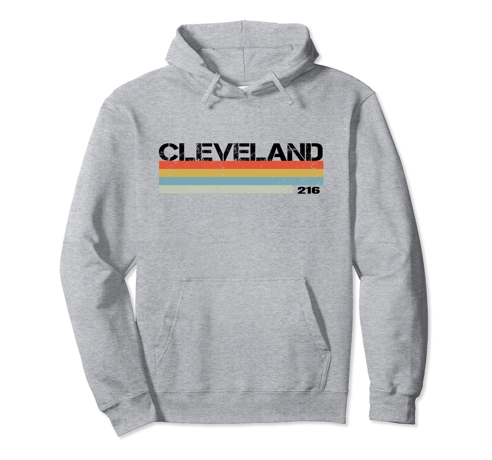 Cleveland Area Code Stripes Hoodie - Minimalist Print for Adults - T-Shirt, Sweatshirt, Hoodie
