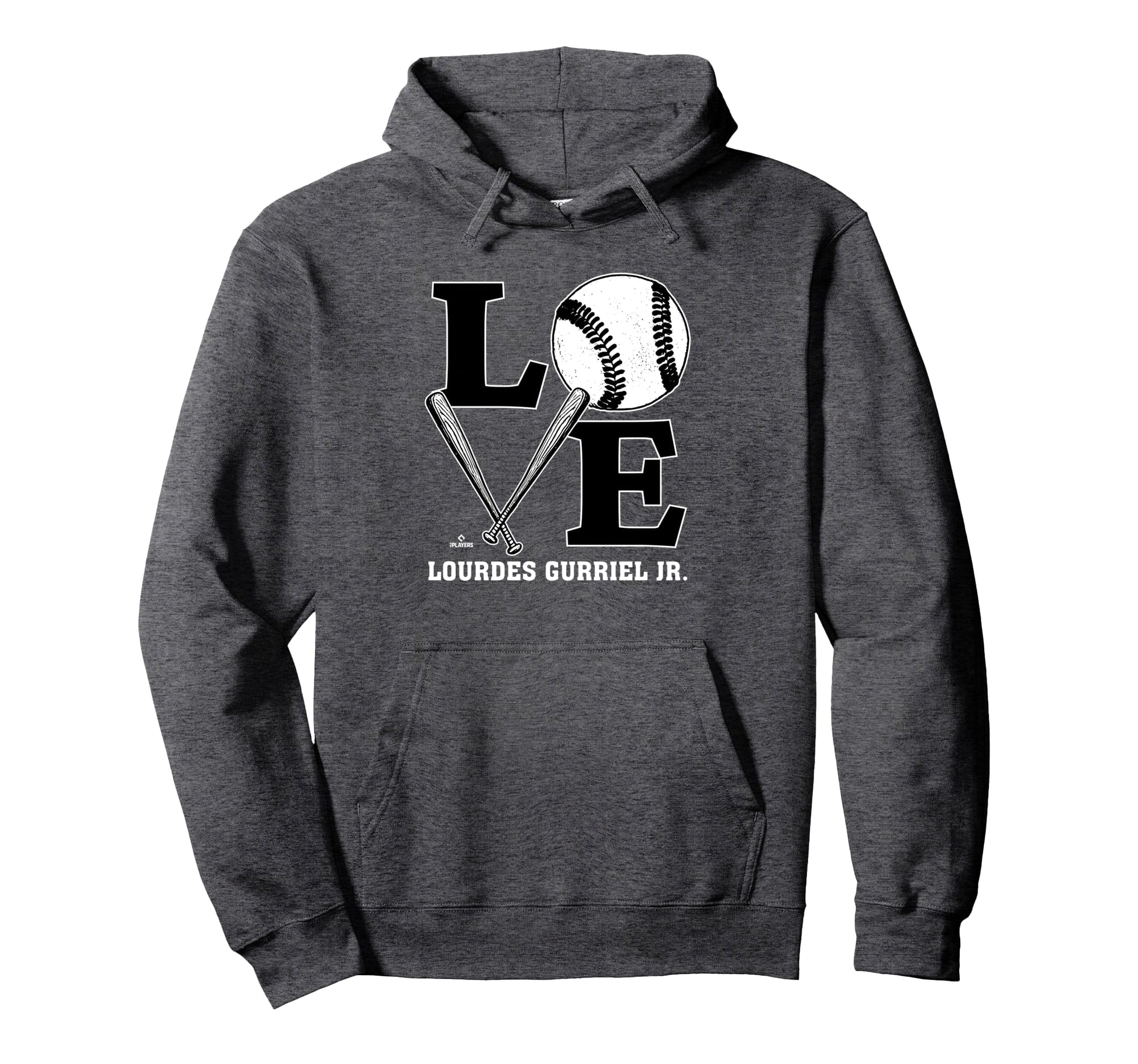 Distressed Baseball Love Lourdes Hoodie - Trendy Graphic for Adults - T-Shirt, Sweatshirt, Hoodie
