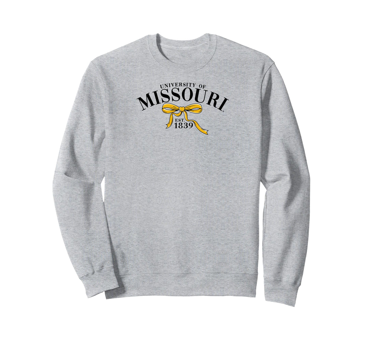 Missouri Tigers Bow Arch Gray Sweatshirt - Custom Art Print Unisex - T-Shirt, Sweatshirt, Hoodie