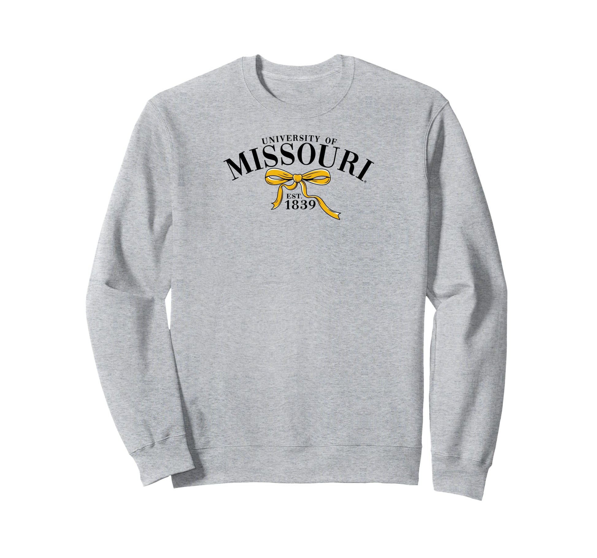 Missouri Tigers Bow Arch Gray Sweatshirt - Custom Art Print Unisex - T-Shirt, Sweatshirt, Hoodie
