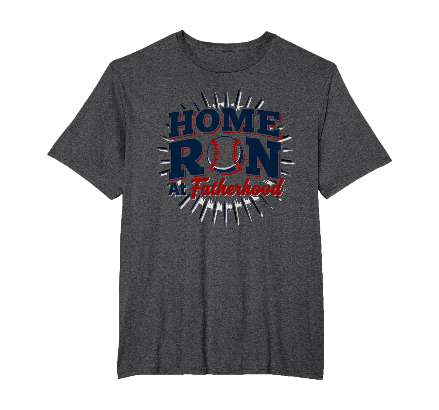 Baseball Dad Home Run Fatherhood Mens Big T-Shirt - Unique Graphic Unisex - T-Shirt, Sweatshirt, Hoodie