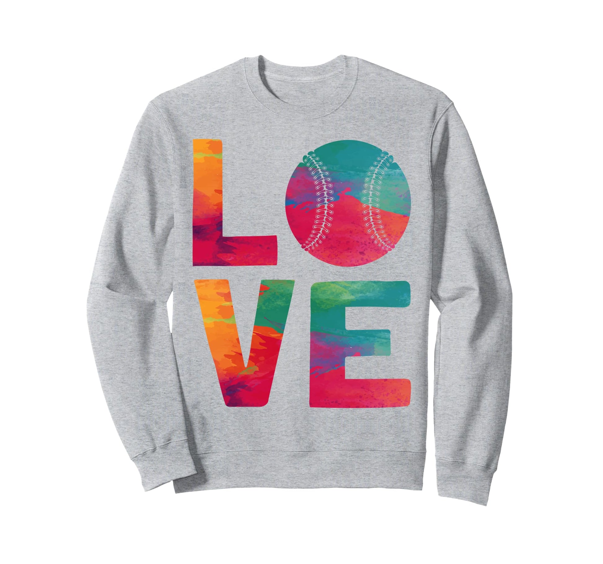 Baseball Fan Watercolor Love Sweatshirt - Novelty Apparel for Adults - T-Shirt, Sweatshirt, Hoodie