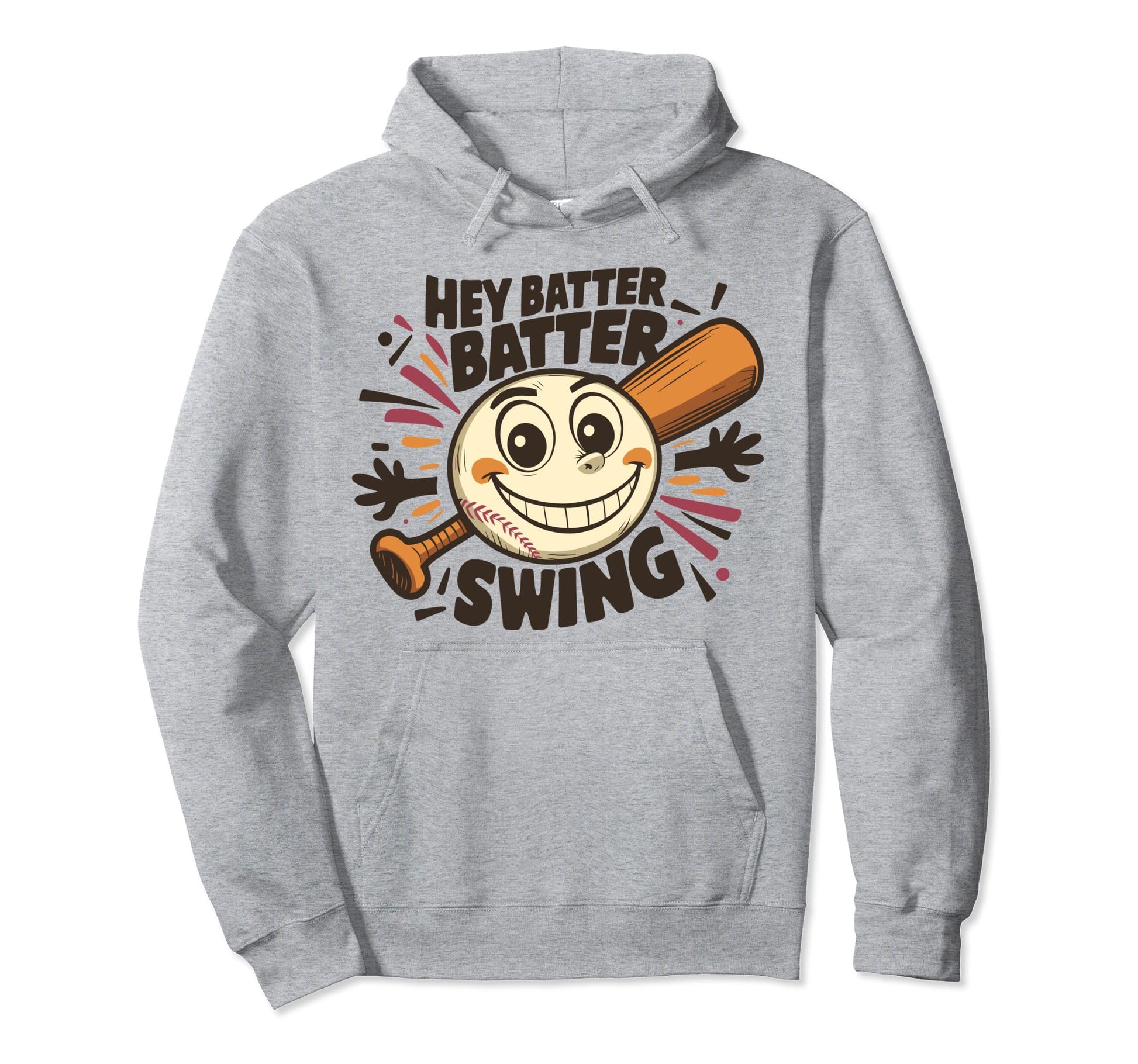 Hey Batter Batter Swing Baseball Mom Dad Hoodie - Minimalist Print Unisex - T-Shirt, Sweatshirt, Hoodie