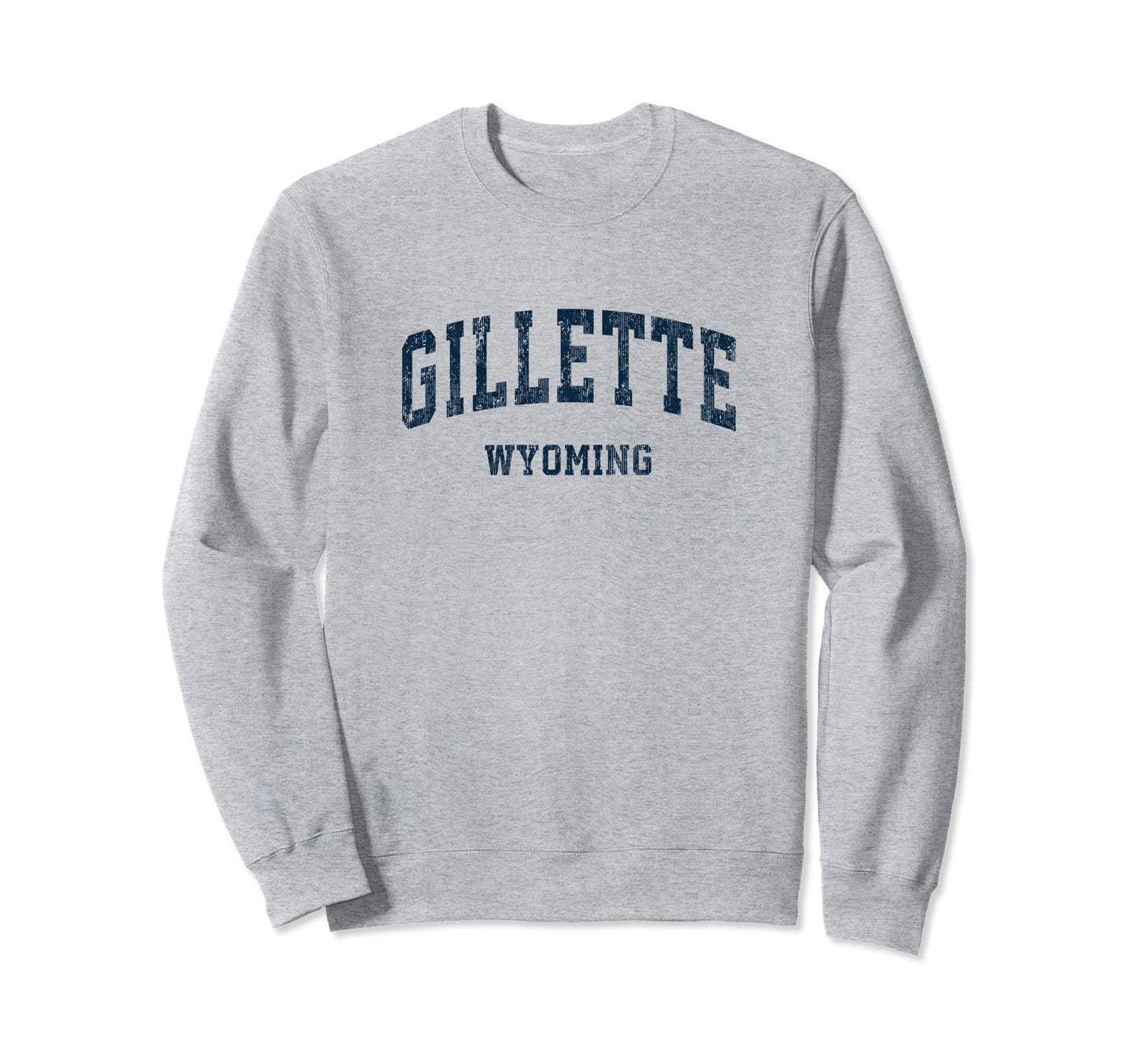 Gillette Wyoming Wy Varsity Sports Sweatshirt - Graphic Print for Adults - T-Shirt, Sweatshirt, Hoodie