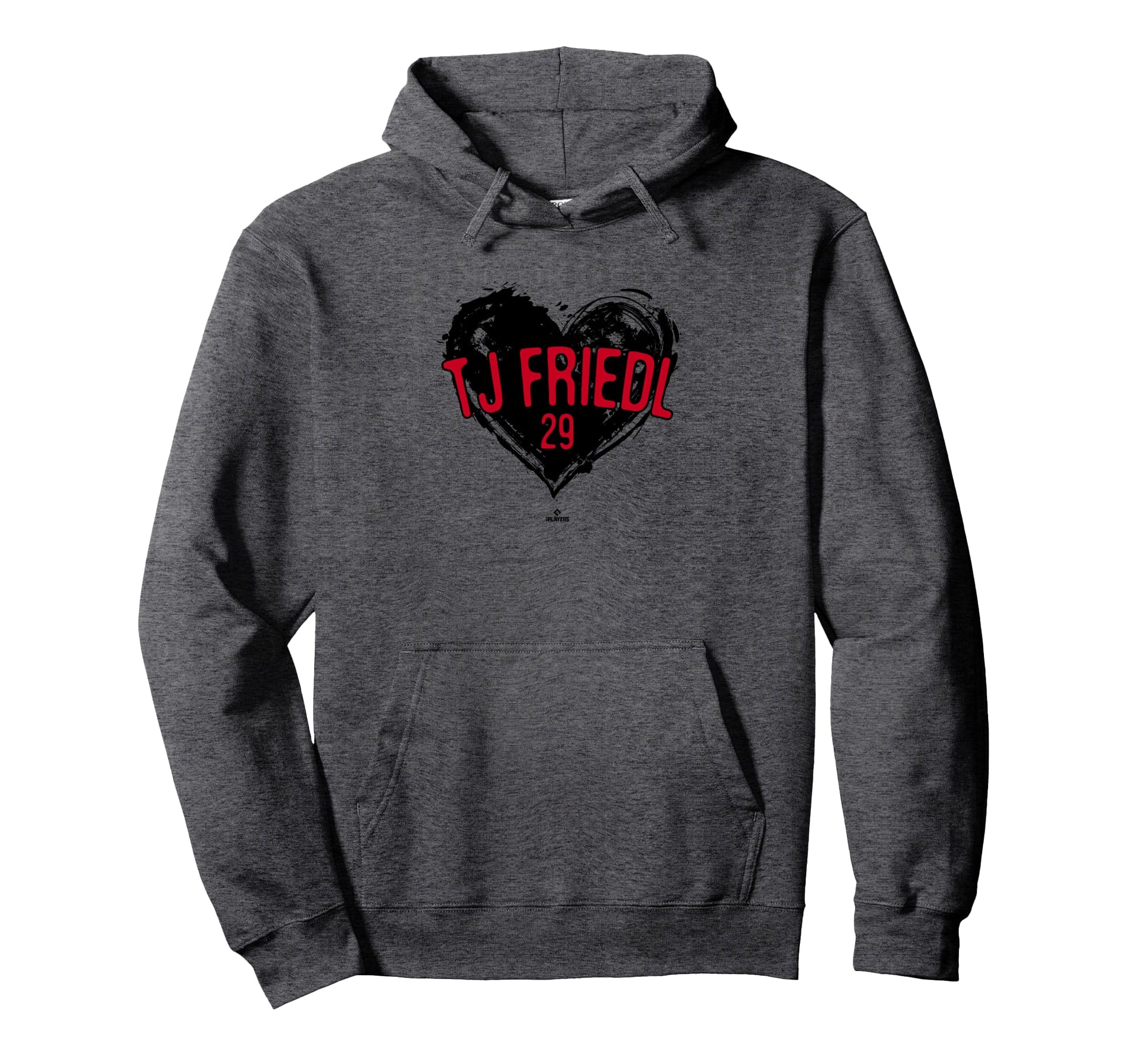 Distressed Heart Tj Friedl Cincinnati Hoodie - Graphic Print Unisex - T-Shirt, Sweatshirt, Hoodie