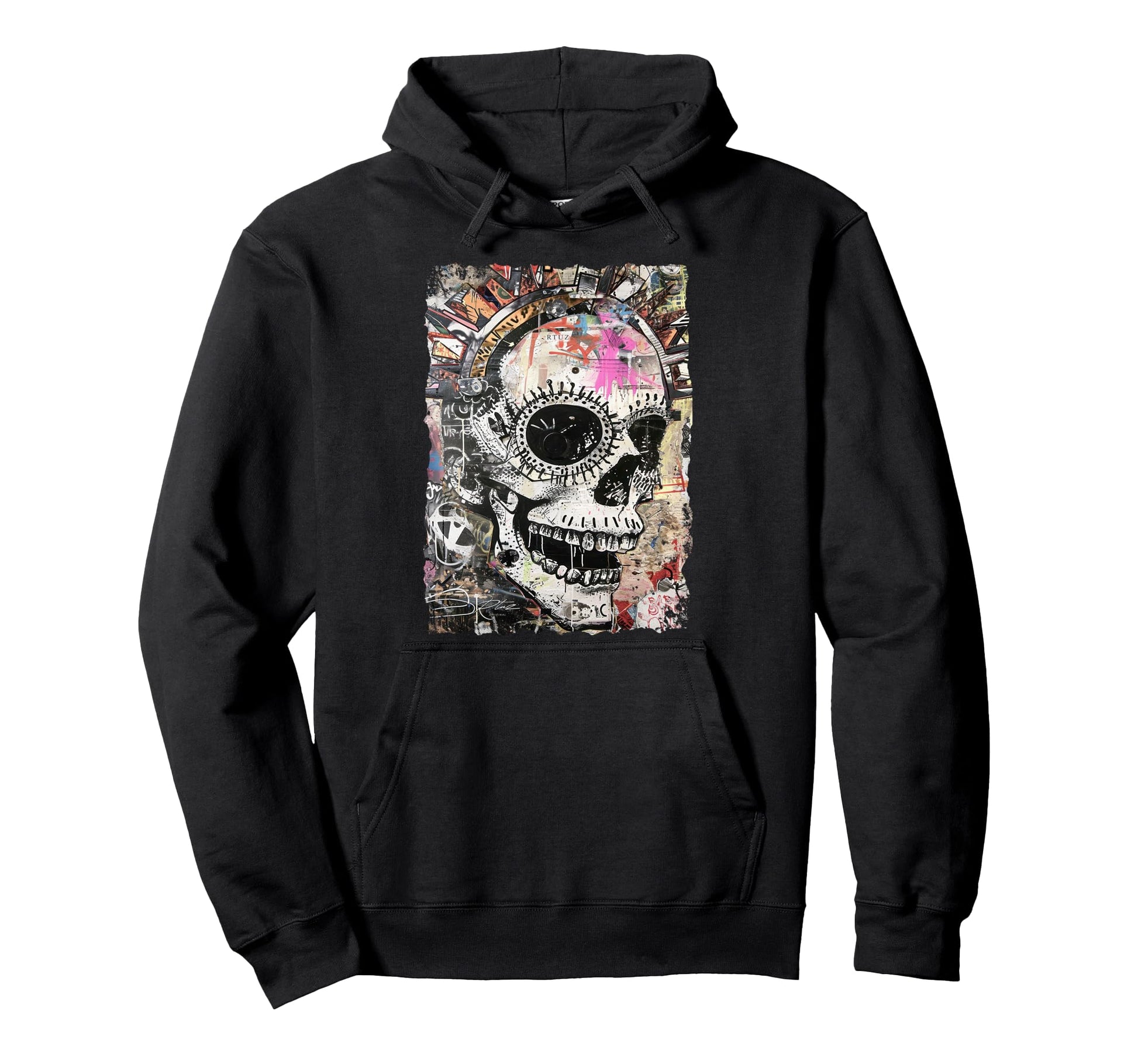 Aesthetic Streetwear Skull Hoodie - Fun Novelty Design Unisex - T-Shirt, Sweatshirt, Hoodie