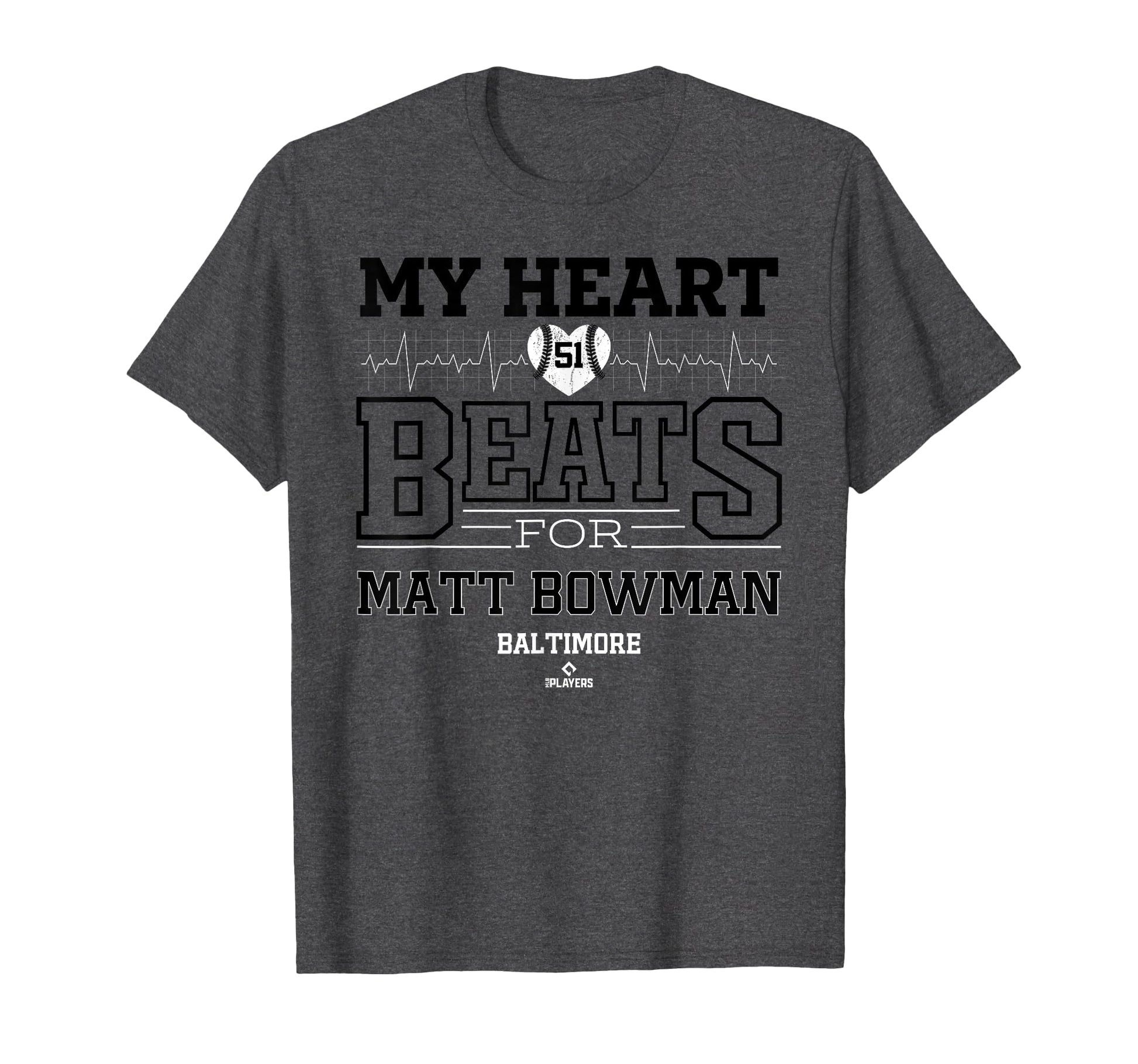 My Heart Beats Matt Bowman Baltimore T-Shirt - Trendy Graphic Unisex - T-Shirt, Sweatshirt, Hoodie