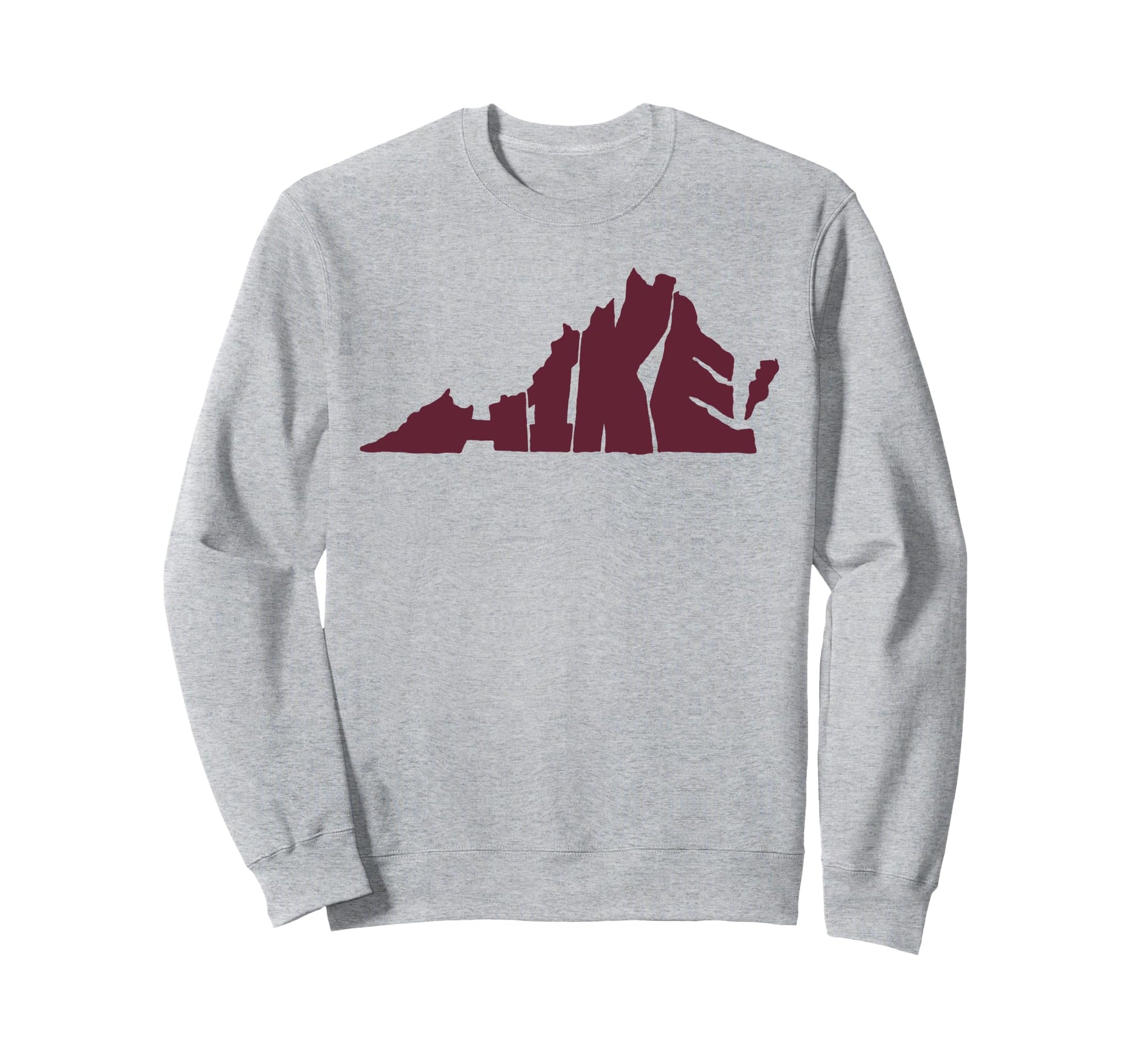 Hike Virginia State Outdoor Hiking Sweatshirt - Graphic Print Unisex - T-Shirt, Sweatshirt, Hoodie
