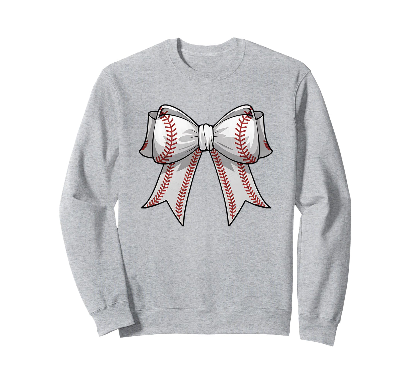 Baseball Coquette Bow White Mothers Sweatshirt - Minimalist Print Unisex - T-Shirt, Sweatshirt, Hoodie