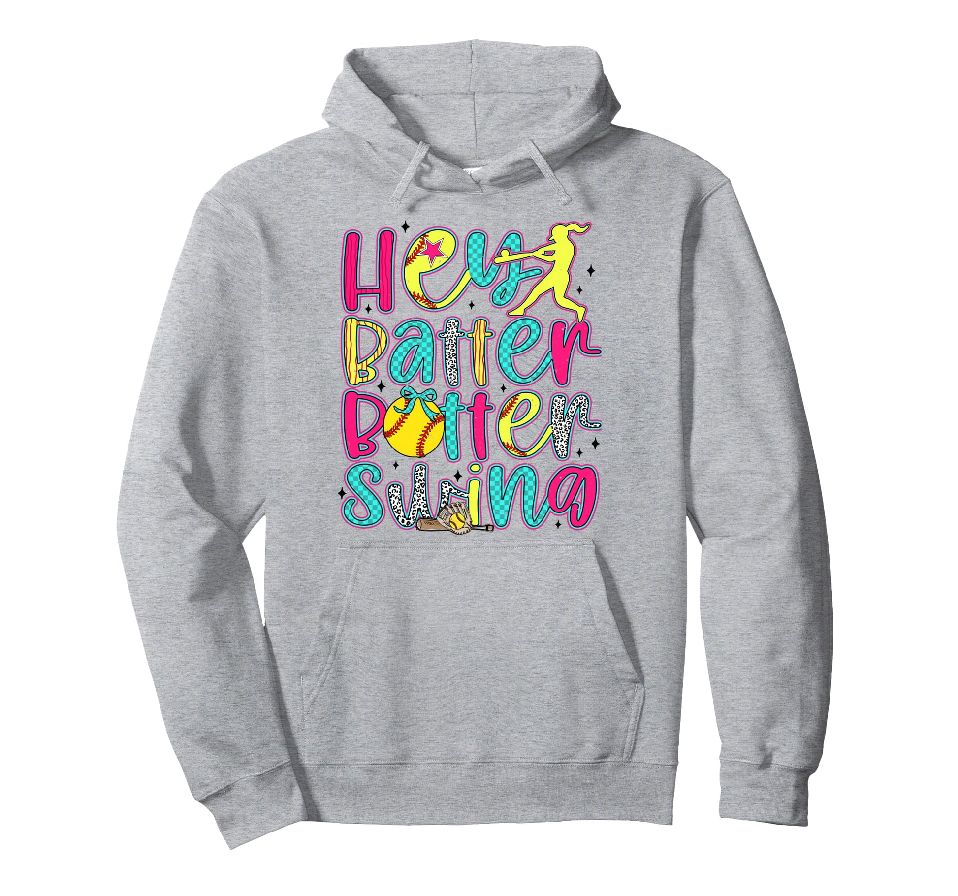 Hey Batter Batter Swing Coquette Bow Hoodie - Trendy Graphic for Adults - T-Shirt, Sweatshirt, Hoodie