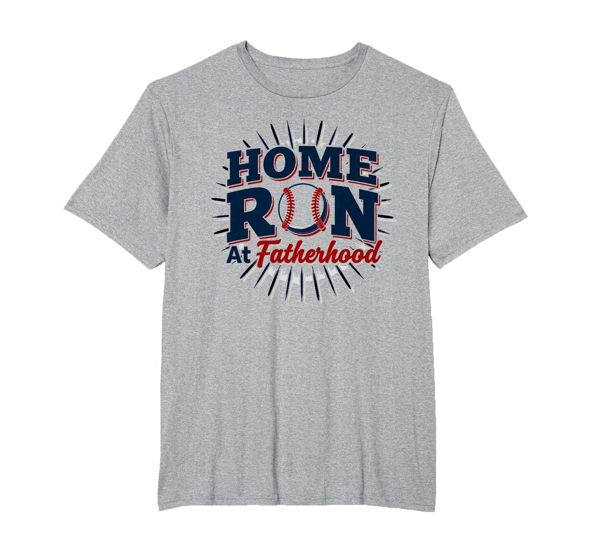 Baseball Dad Home Run Fatherhood Mens T-Shirt - Custom Art Print Unisex - T-Shirt, Sweatshirt, Hoodie