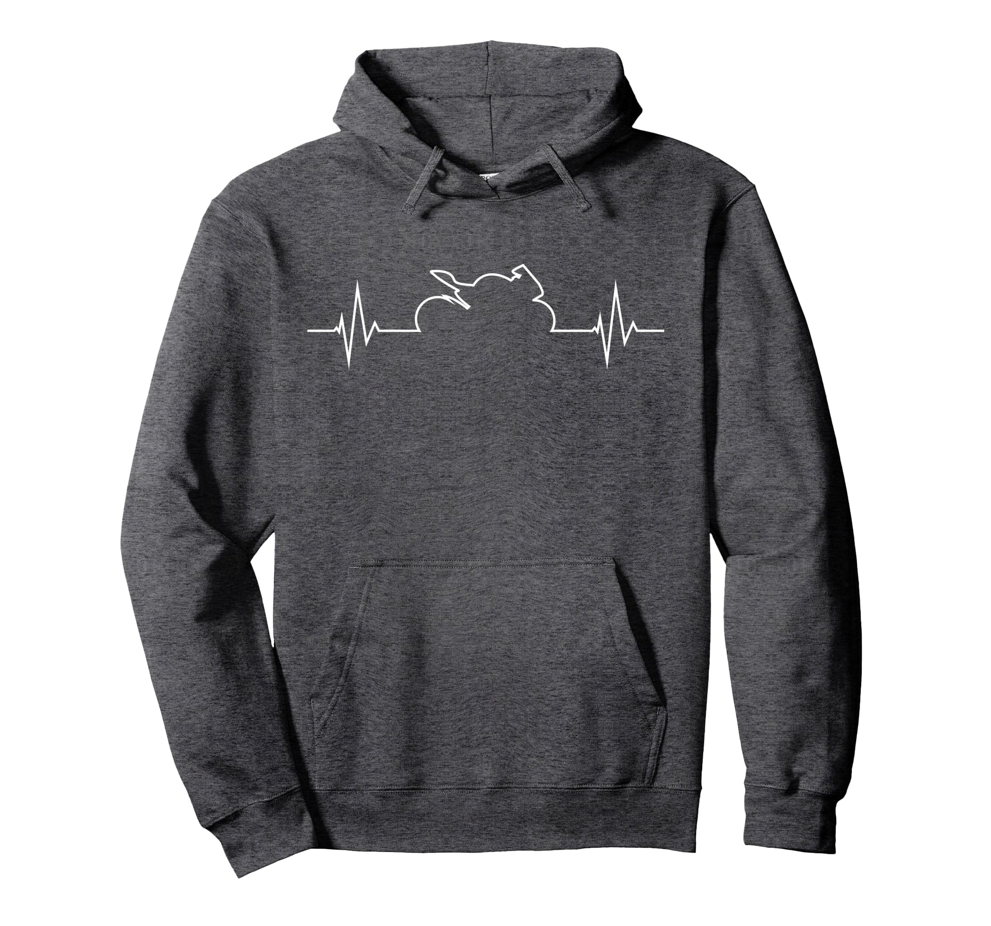 Sportbike Heartbeat Motorcycle Hoodie - Casual Everyday Wear for Adults - T-Shirt, Sweatshirt, Hoodie