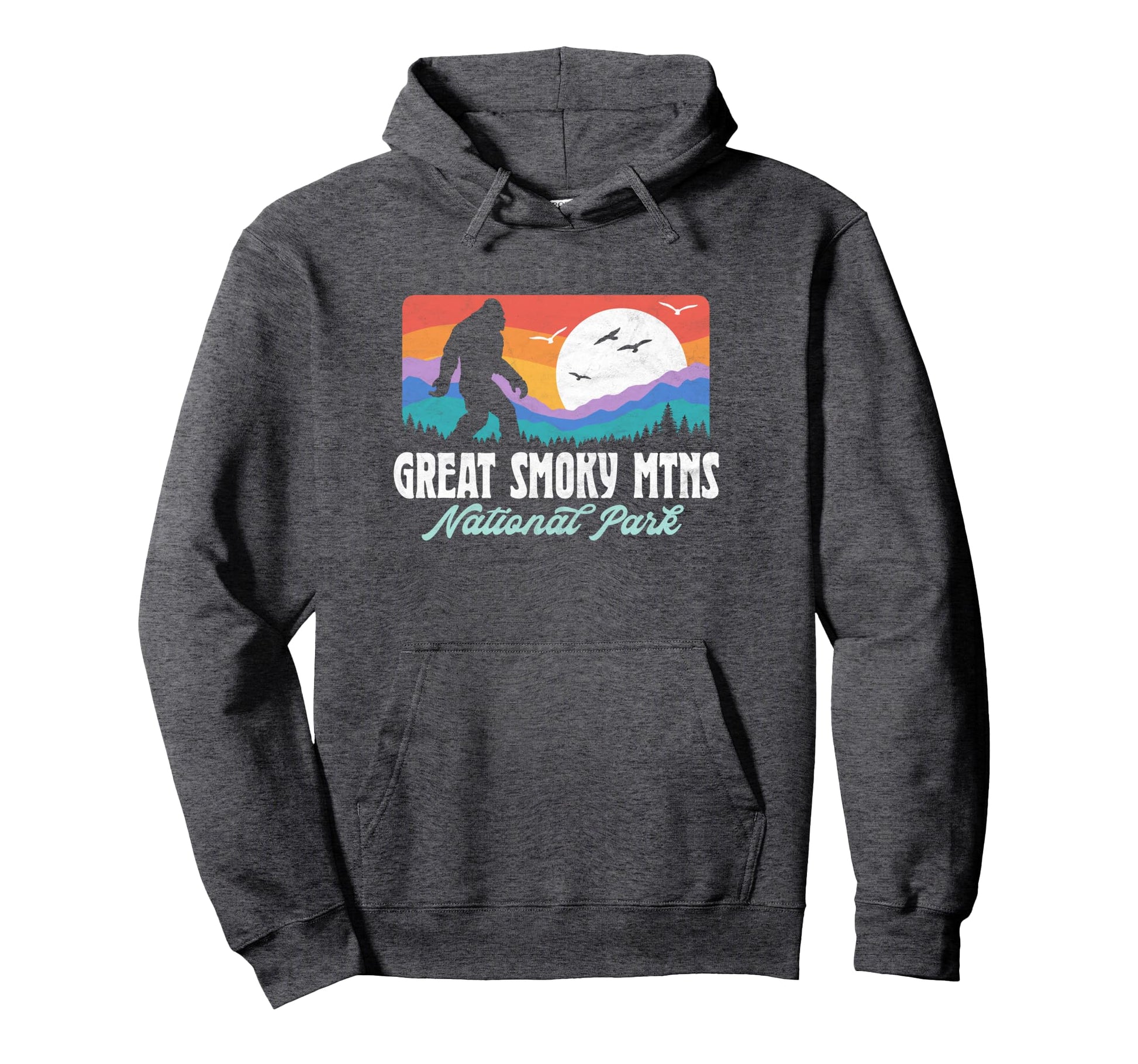 Great Smoky Mountains National Park Bigfoot Hoodie - Unique Graphic Unisex - T-Shirt, Sweatshirt, Hoodie