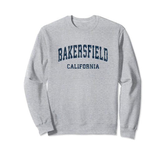 Bakersfield California Ca Varsity Sweatshirt - Custom Art Print Unisex - T-Shirt, Sweatshirt, Hoodie