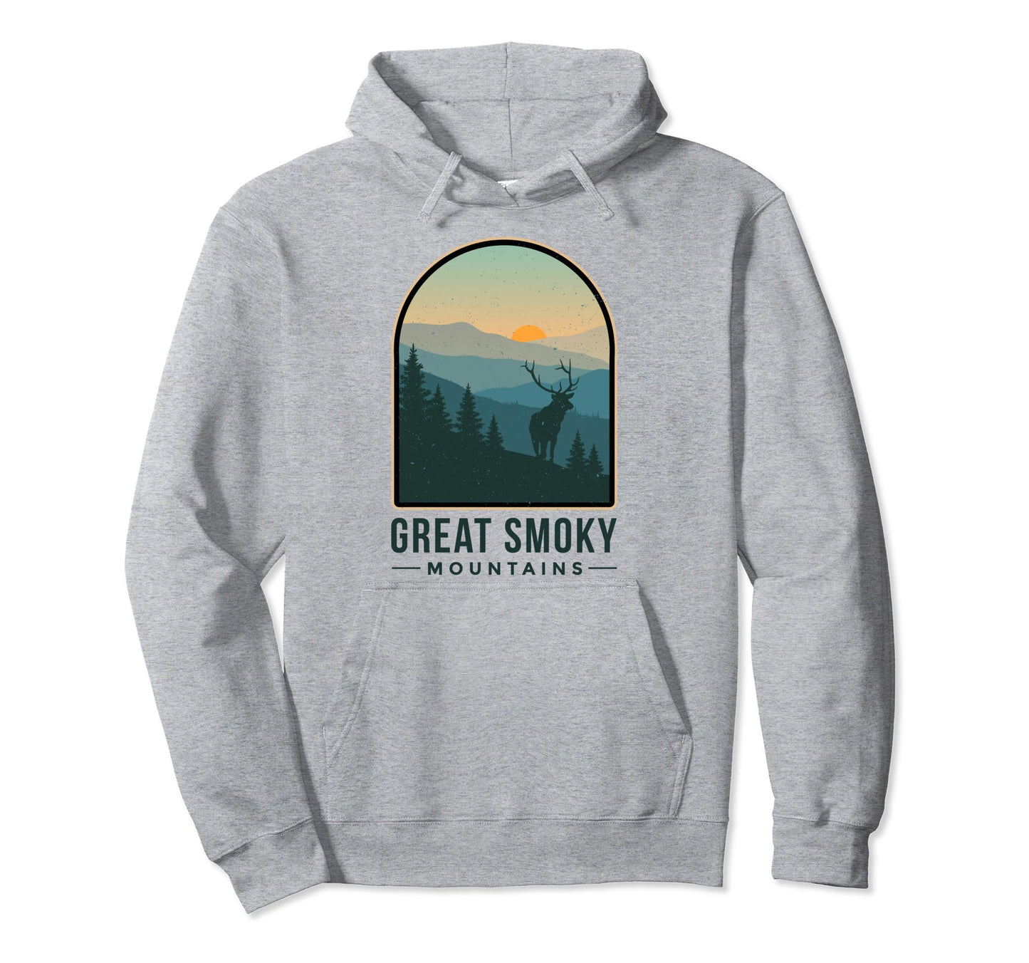 Great Smoky Mountains Deer National Park Hoodie - Custom Art Print Unisex - T-Shirt, Sweatshirt, Hoodie