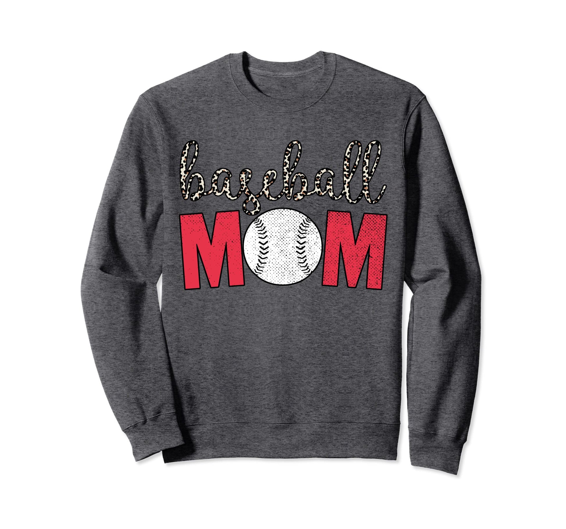 Baseball Mom Leopard Baseball Mom Sweatshirt - Minimalist Print Unisex - T-Shirt, Sweatshirt, Hoodie