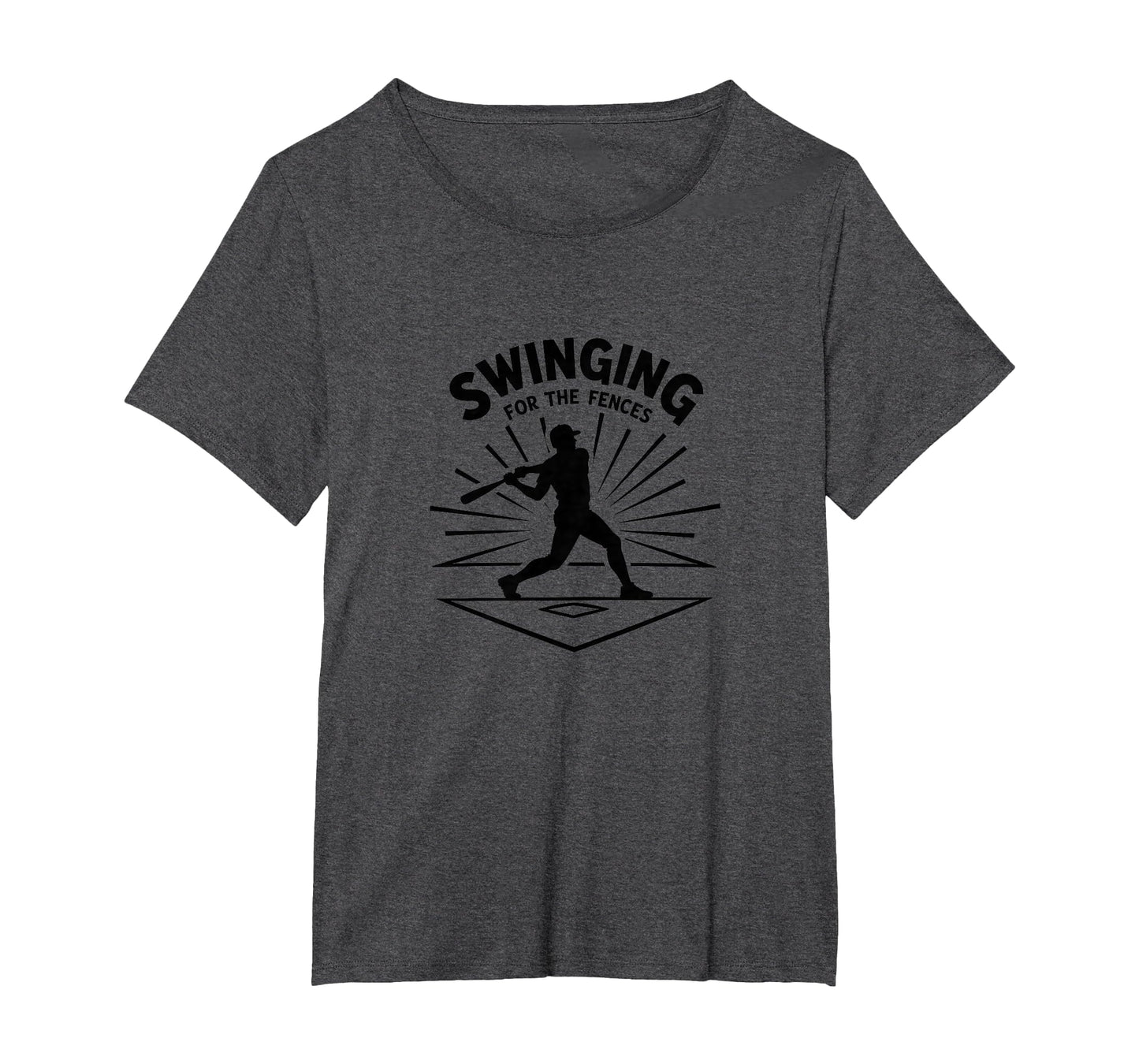 Baseball Swinging Fences Home Run Womens T-Shirt - Graphic Print Unisex - T-Shirt, Sweatshirt, Hoodie