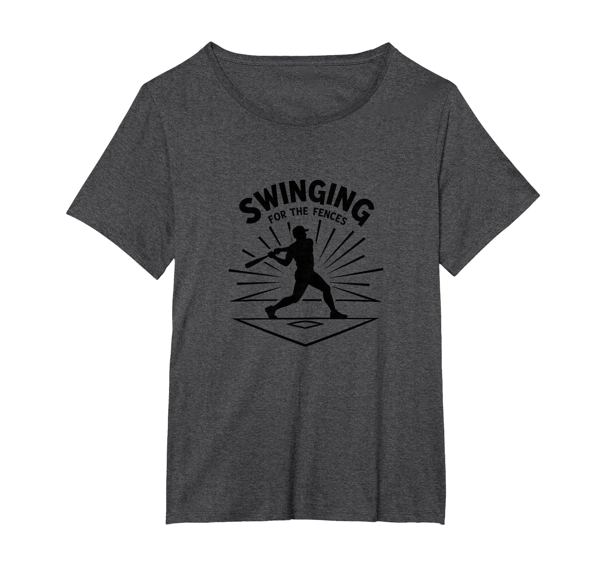 Baseball Swinging Fences Home Run T-Shirt - Minimalist Print Men Women - T-Shirt, Sweatshirt, Hoodie
