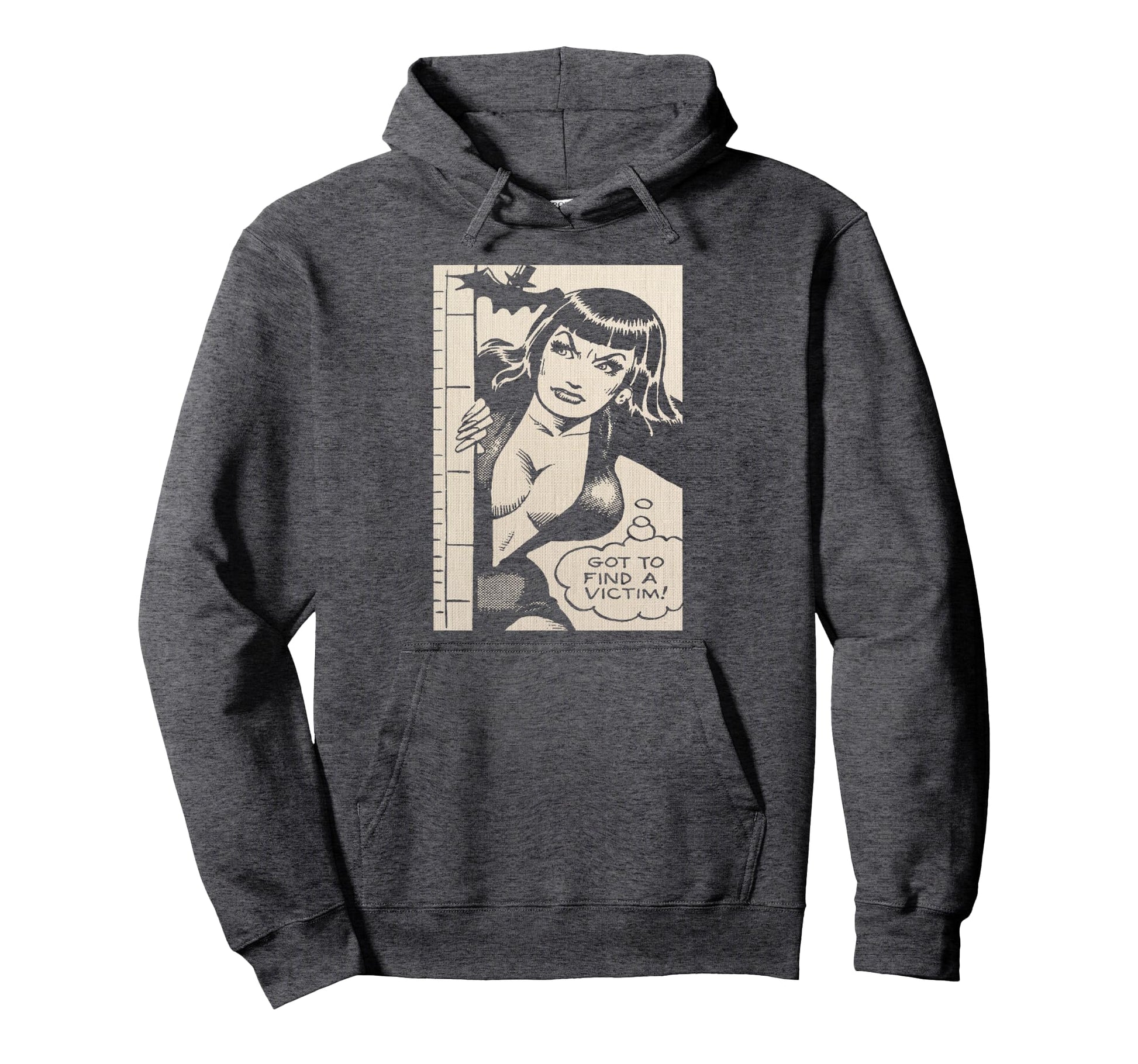 Vampire Bat Vampire Pin Up Horror Comic Hoodie - Novelty Apparel Men Women - T-Shirt, Sweatshirt, Hoodie
