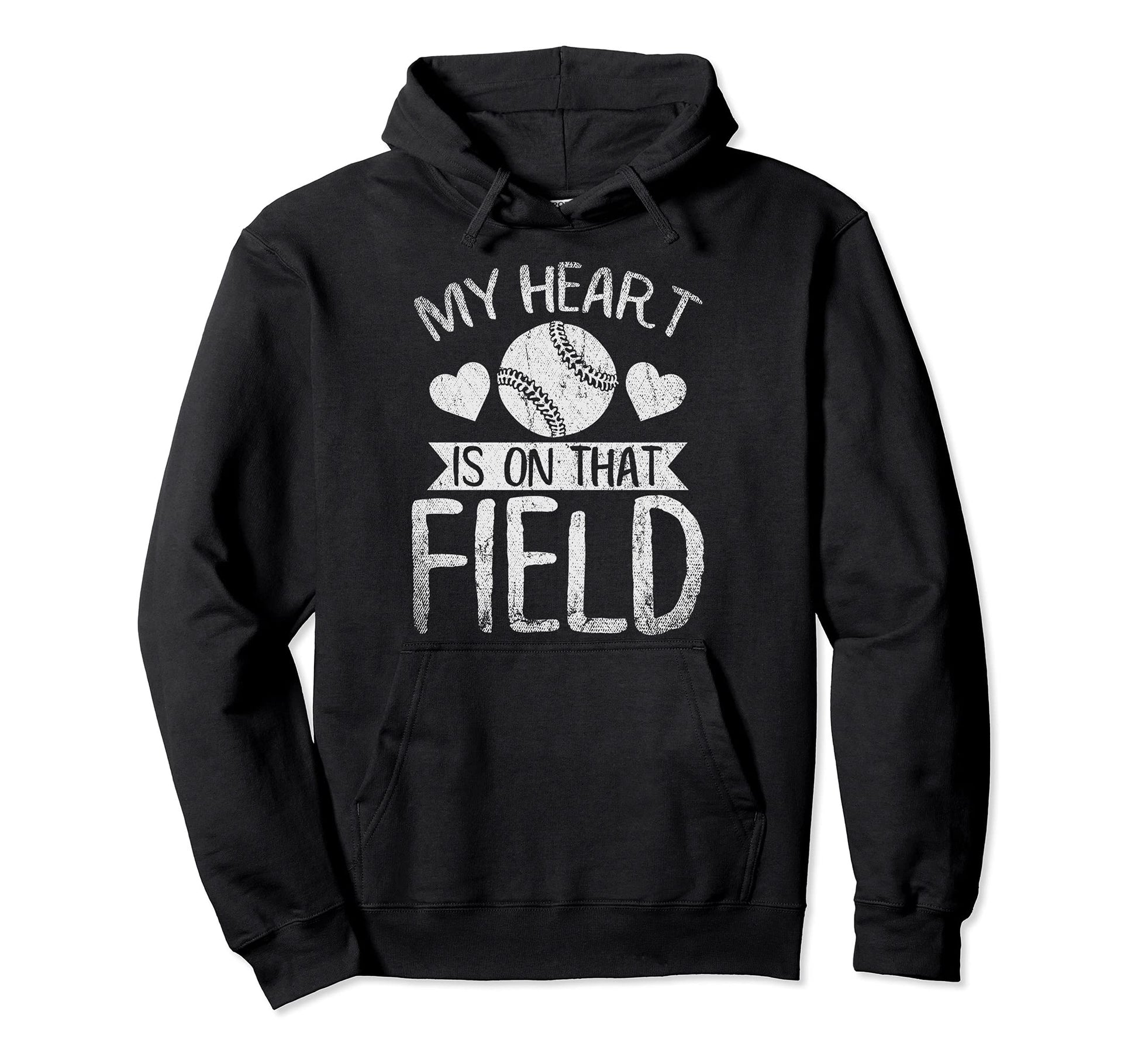 My Heart Is That Field Baseball Player Hoodie - Trendy Graphic for Adults - T-Shirt, Sweatshirt, Hoodie