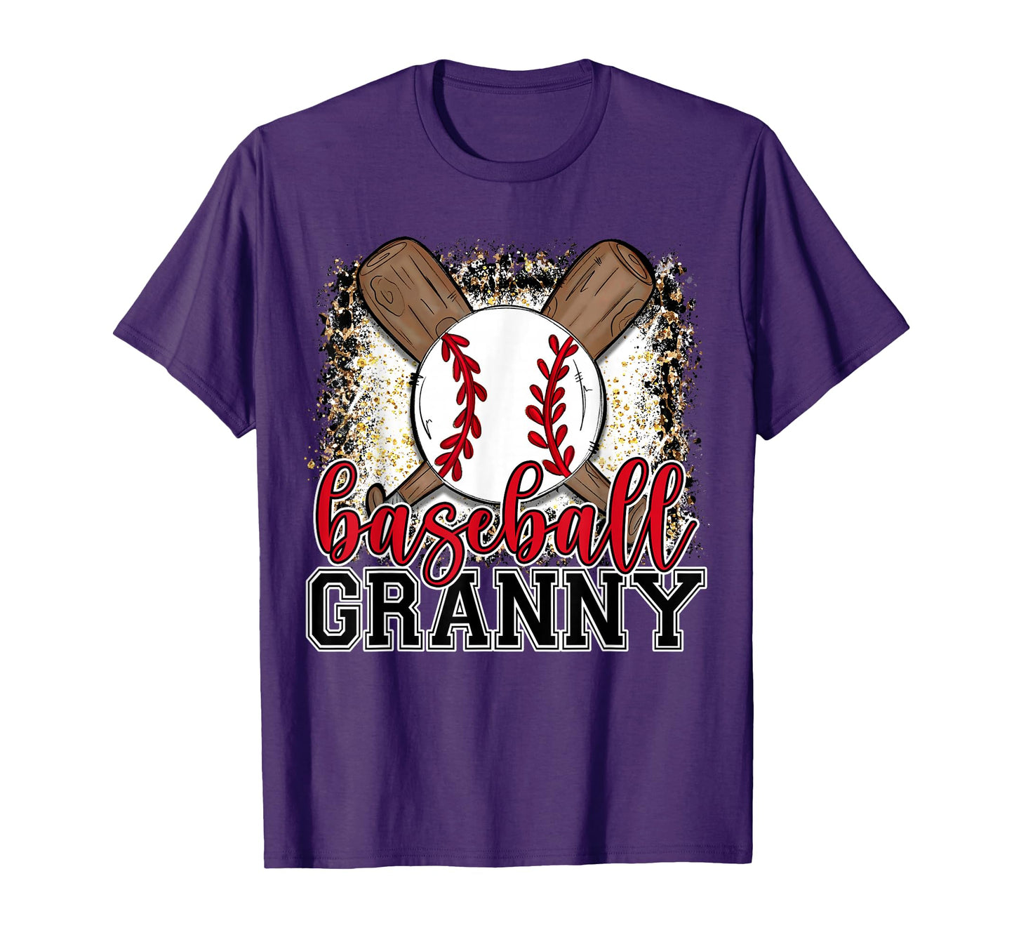 Baseball Granny Leopard Baseball T-Shirt - Minimalist Print Men Women - T-Shirt, Sweatshirt, Hoodie