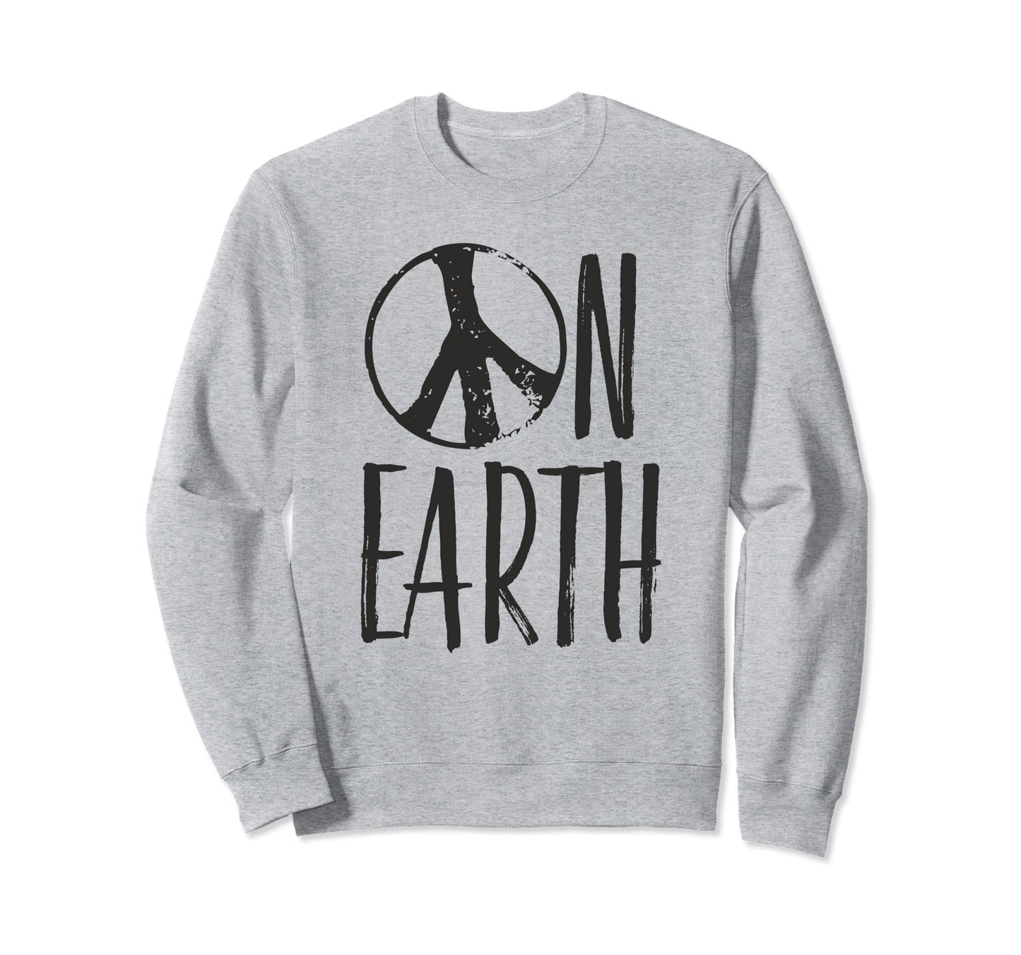 Flower Power Typography Peace Earth Sweatshirt - Unique Graphic Men Women - T-Shirt, Sweatshirt, Hoodie