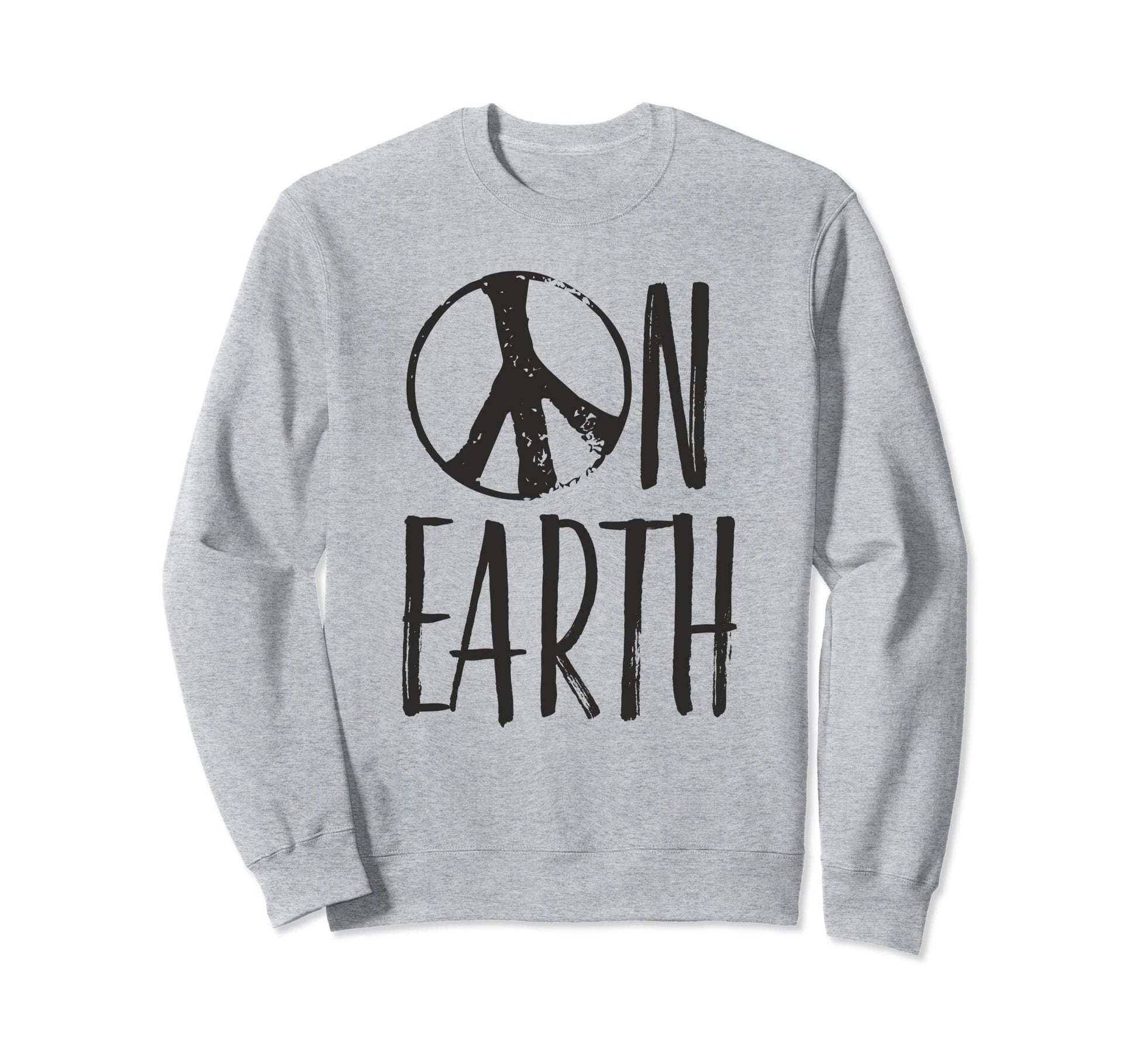 Flower Power Typography Peace Earth Sweatshirt - Unique Graphic Men Women - T-Shirt, Sweatshirt, Hoodie