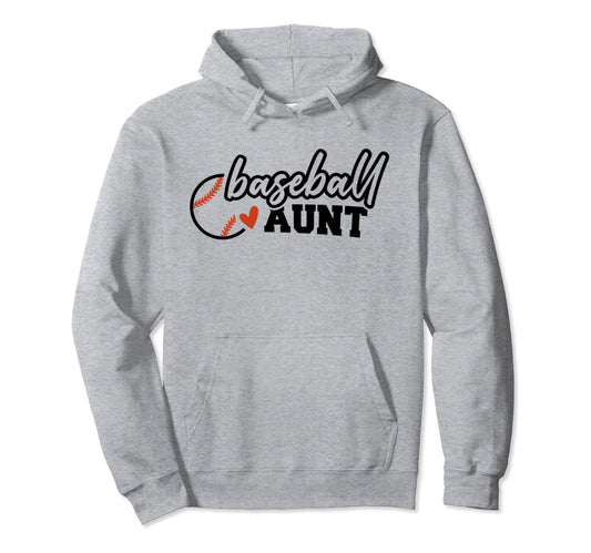 Baseball Aunt Funny Leopard Baseball Auntie Hoodie - Unique Graphic Unisex - T-Shirt, Sweatshirt, Hoodie