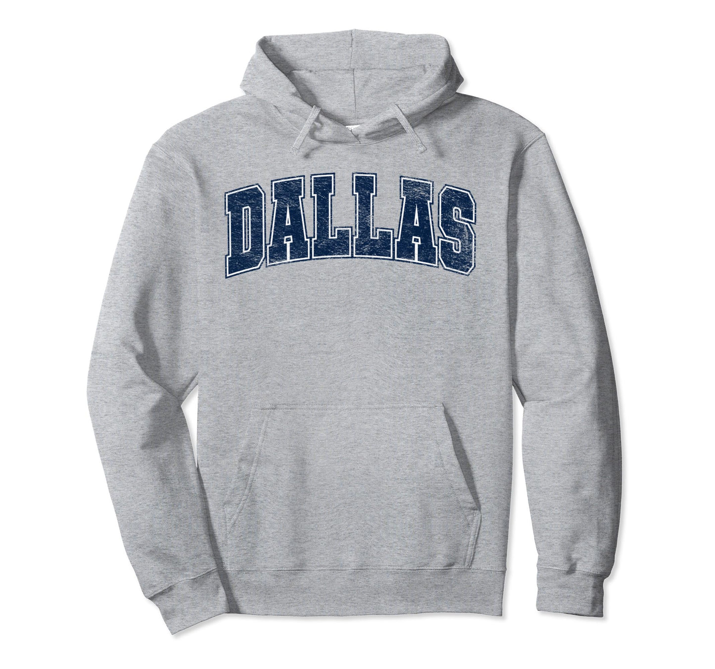 Dallas Texas Tx Varsity Sports Navy Hoodie - Fun Novelty Design for Adults - T-Shirt, Sweatshirt, Hoodie