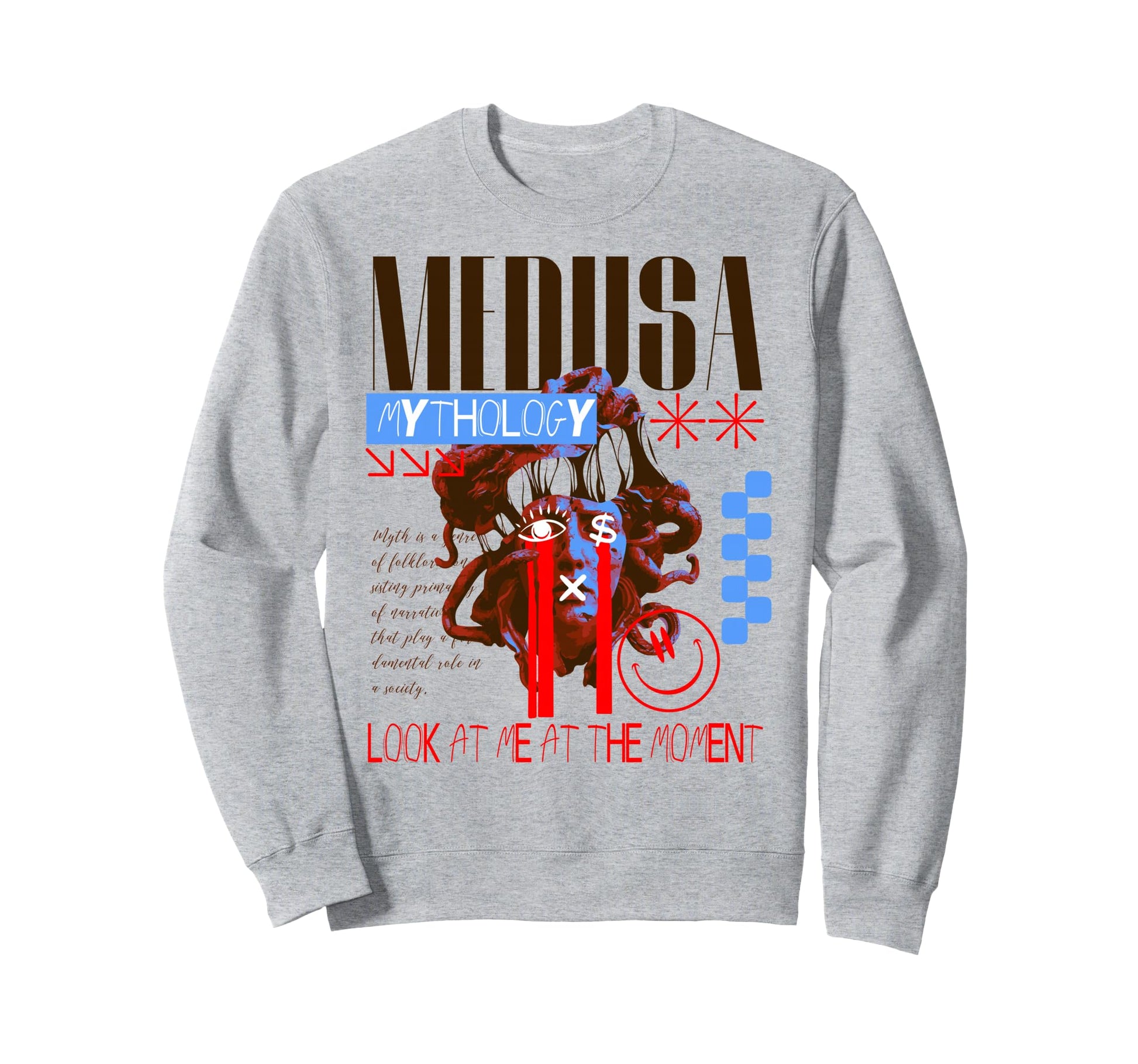 Y2K Medusa Bold Urban Sweatshirt - Casual Everyday Wear for Adults - T-Shirt, Sweatshirt, Hoodie